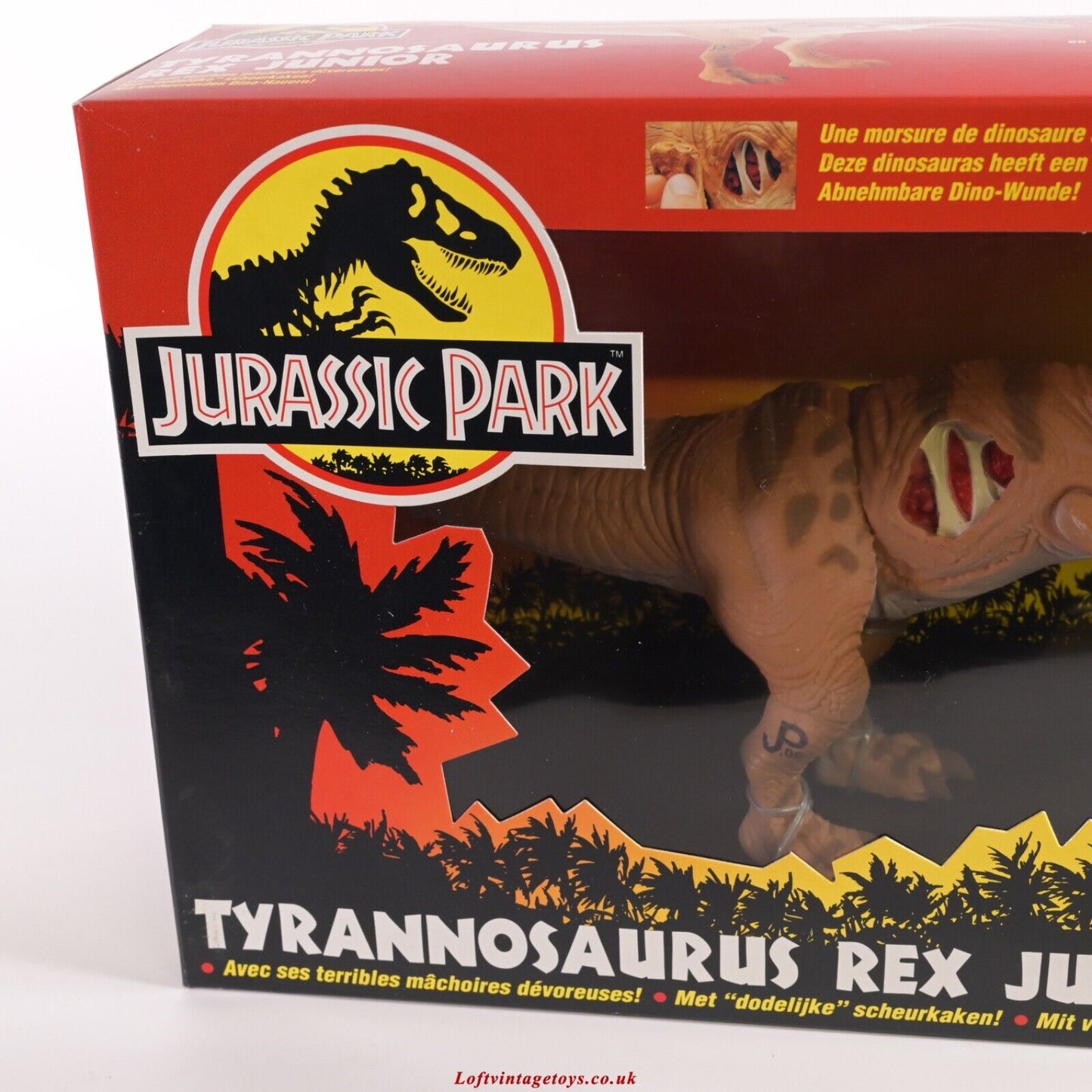 Kenner Jurassic Park Tyrannosaurus Rex Junior- Very RARE European Style Box