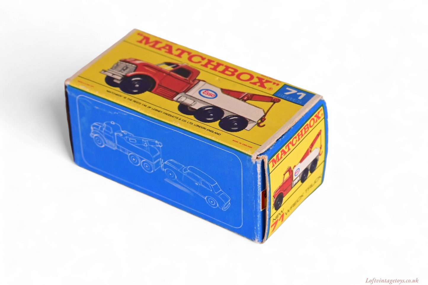 Matchbox No. 71c Esso Heavy Wreck Truck - Rare Amber Windows