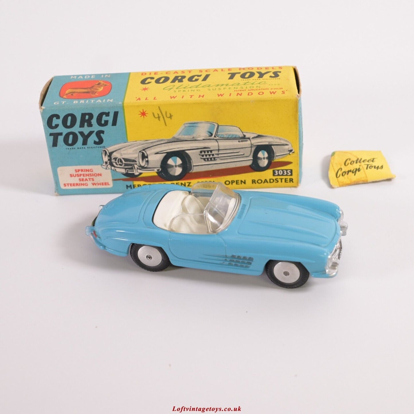 Corgi Toys 303S Mercedes 300SL Open Roadster