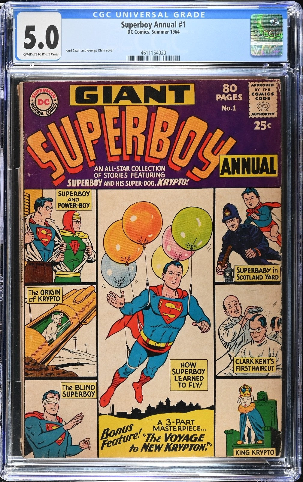 Superboy Annual #1 CGC 5.0 , 1964 / DC Comics