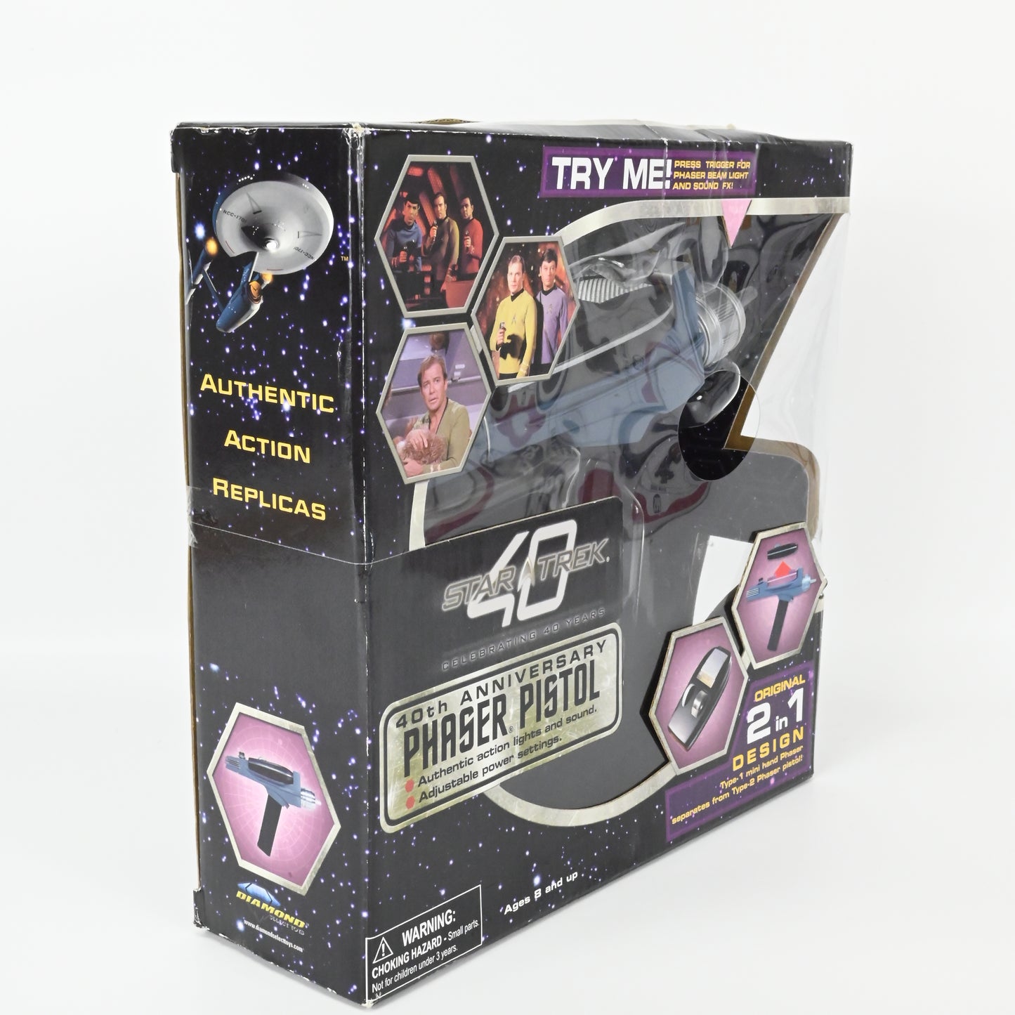 Star Trek 2-1 40. Jubiläums-Phaserpistole in Box