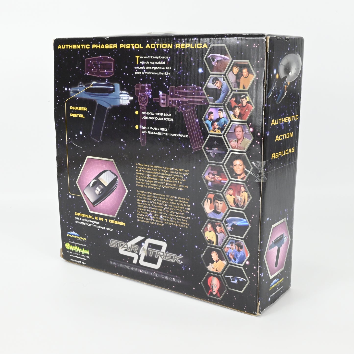 Star Trek 2-1 40. Jubiläums-Phaserpistole in Box