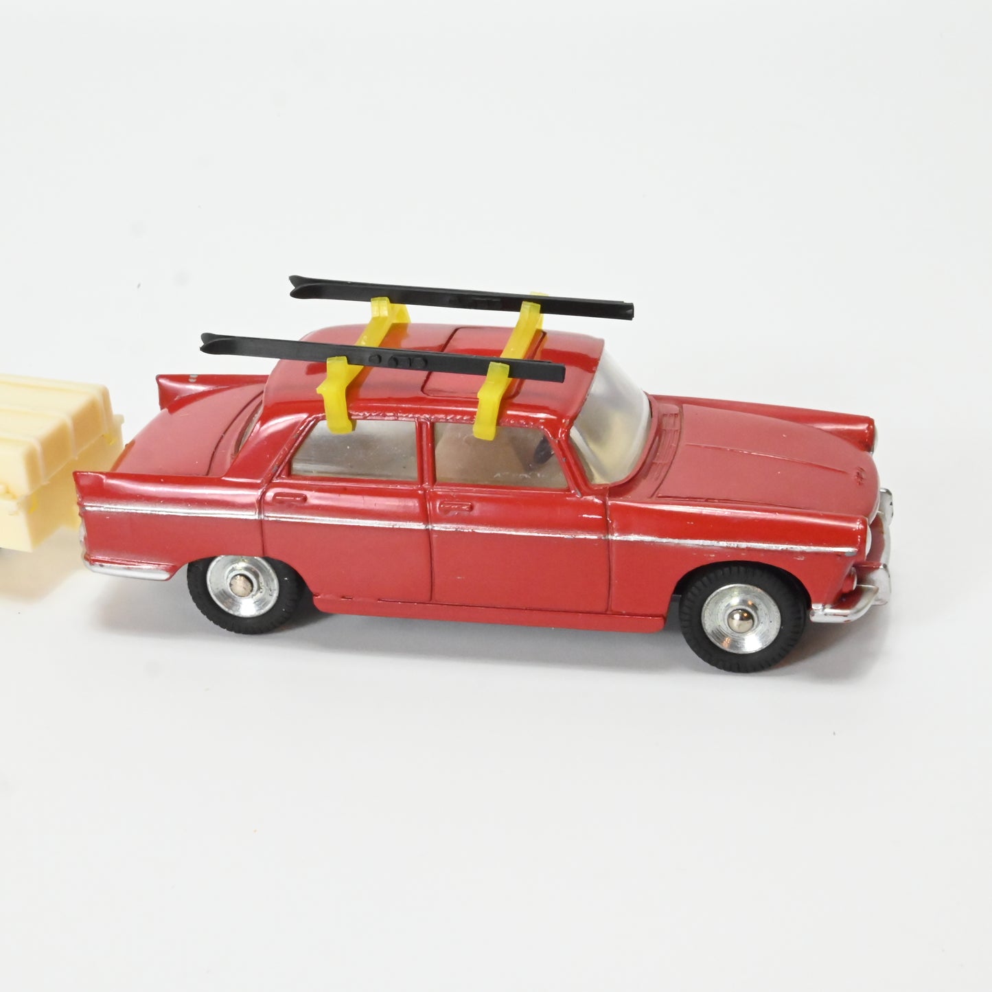 French Dinky 536 Peugeot 404 with Trailer/Skis in Original Box