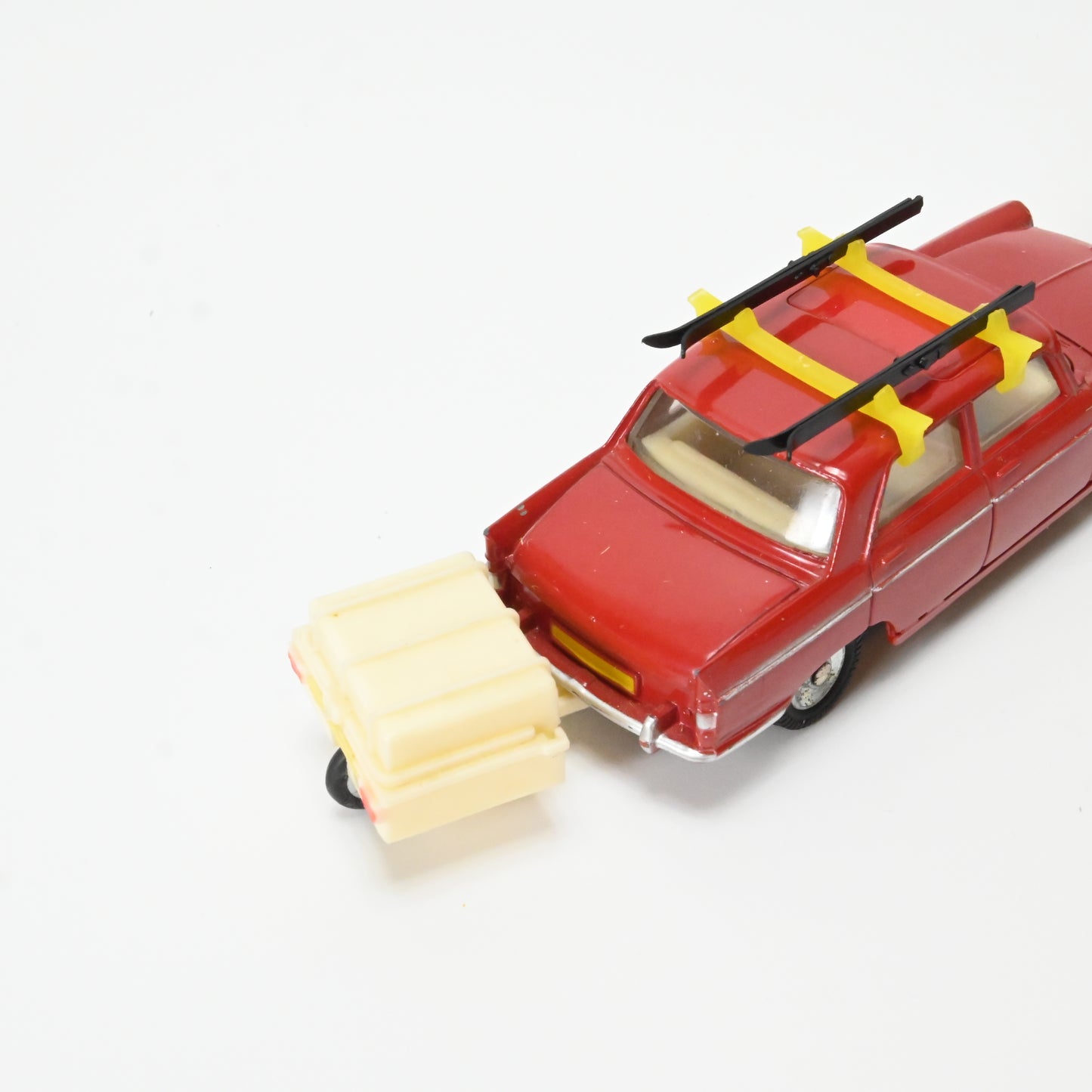 French Dinky 536 Peugeot 404 with Trailer/Skis in Original Box