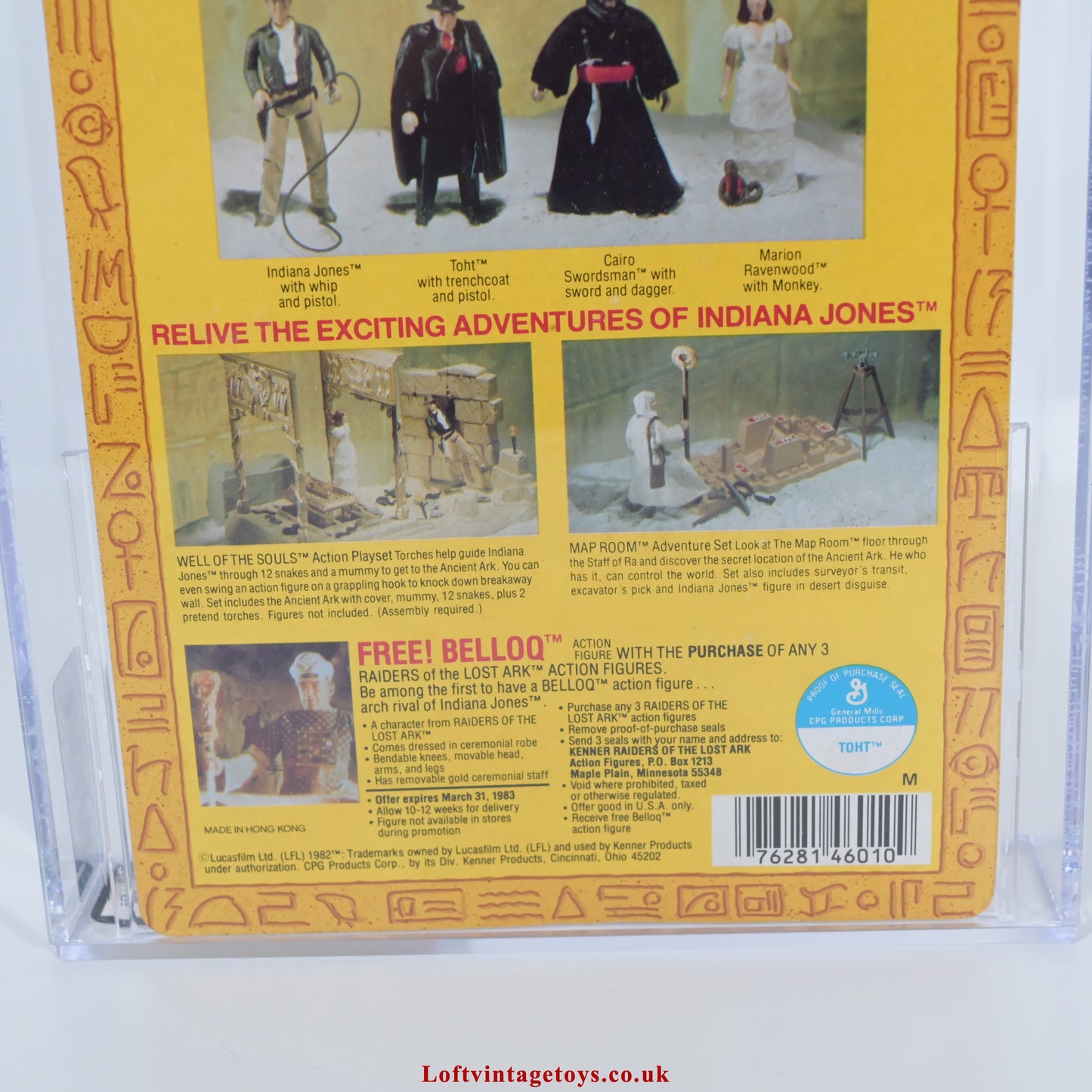 Kenner Indiana Jones Raiders Of The Lost Ark TOHT, AFA 85 not UKG