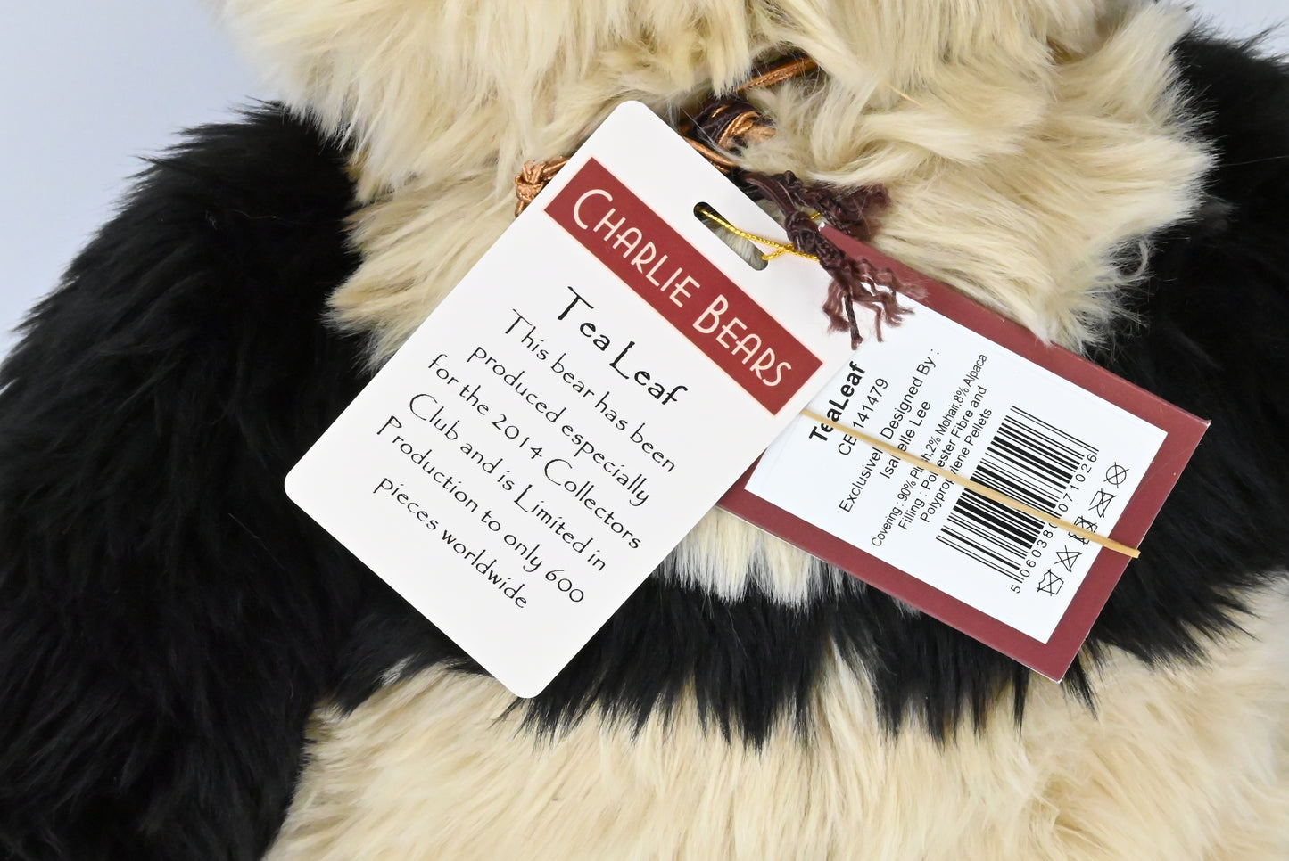 Charlie Bears Tea Leaf 2014 Collector's Club Panda Bear - CB 141479 With Tags