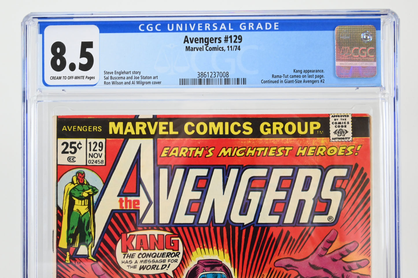 The Avengers #129 CGC 8.5 / 1974 - Marvel-Comics
