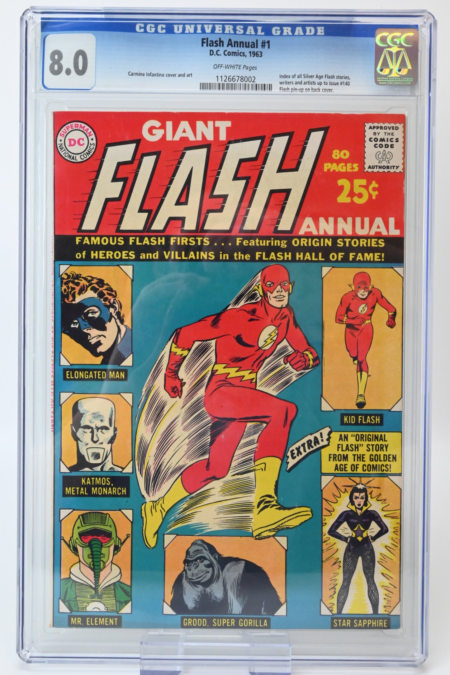Flash Annual # 1 D.C. Comics 1963 - 8.0 CGC grade