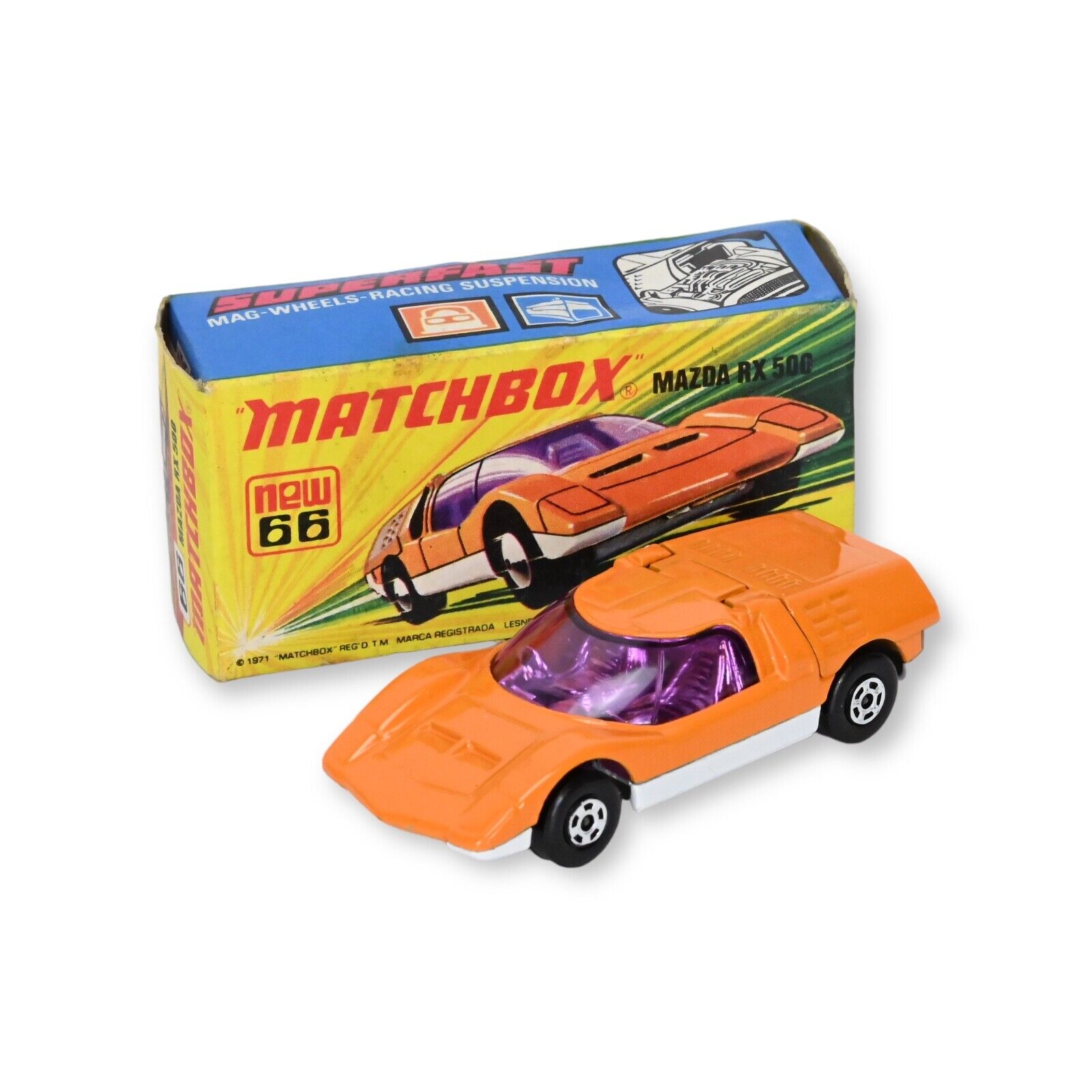 Miniature voiture matchbox n° 66 mazda rx 500 1971 coffre ouvrant - Collection Miniature voiture matchbox n° 66 mazda rx 500 1971 coffre ouvrant - Collection