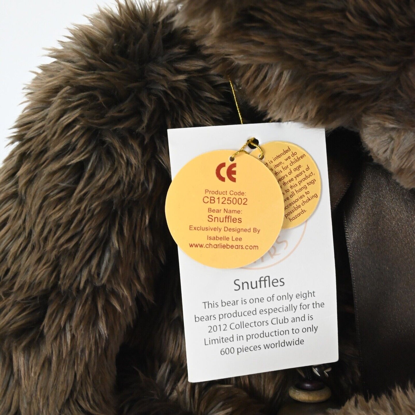 Charlie Bears Snuffles Teddy Bear - CB125002
