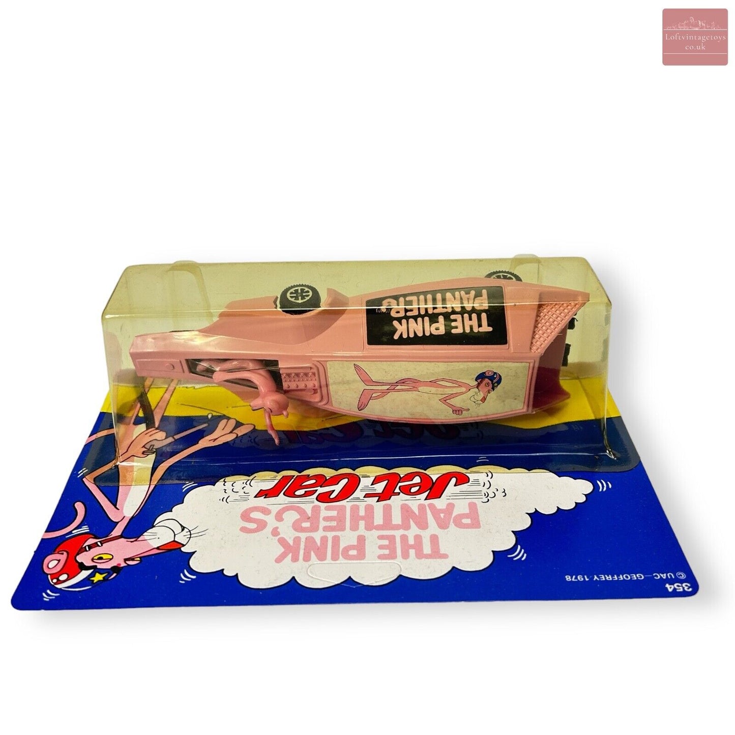 Dinky 354 Pink Panther Jet Car on Sealed Unpunched Card with Trade Box