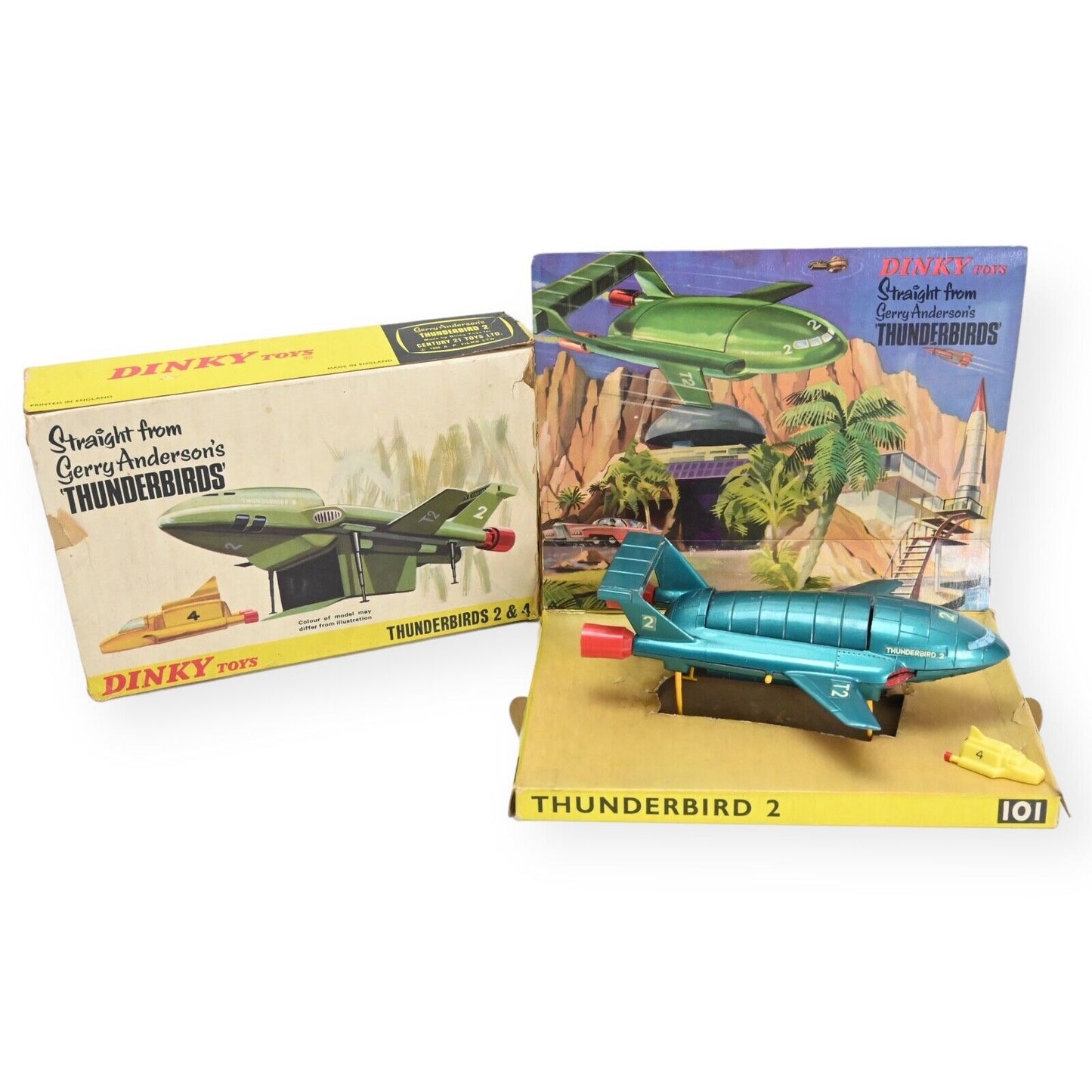 Dinky 101 Gerry Anderson's Thunderbird 2 & 4 - Metallic Aqua