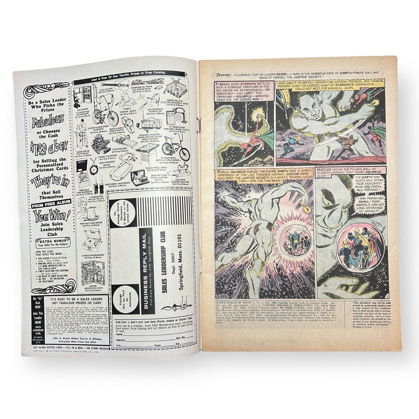 Justice League Of America #74 DC 1969 - 15c (5,0-6,5 Note)