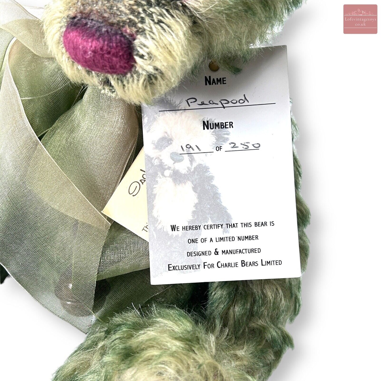 Charlie Bears Peapod Limited Edition - SJ4781AWW
