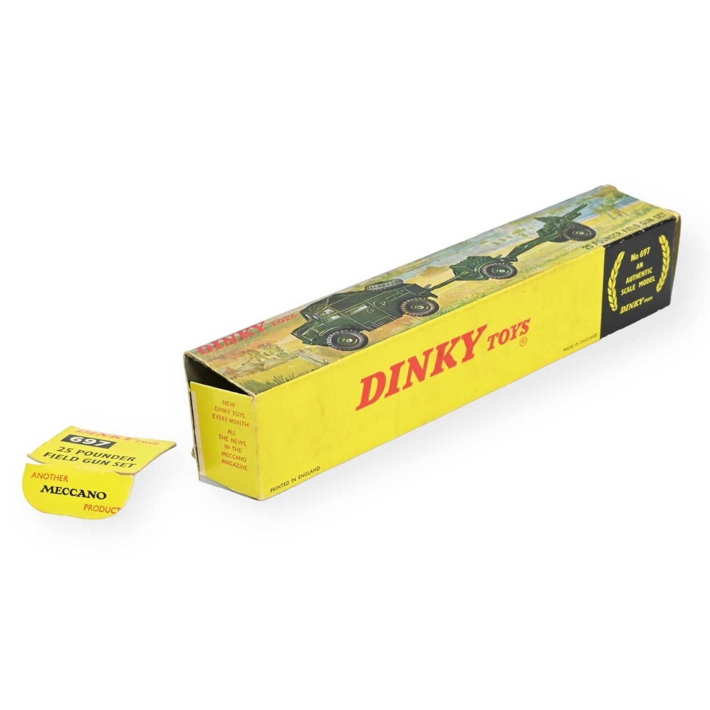 Dinky 697 25 Pounder Field Gun Set With Plastic Hubs
