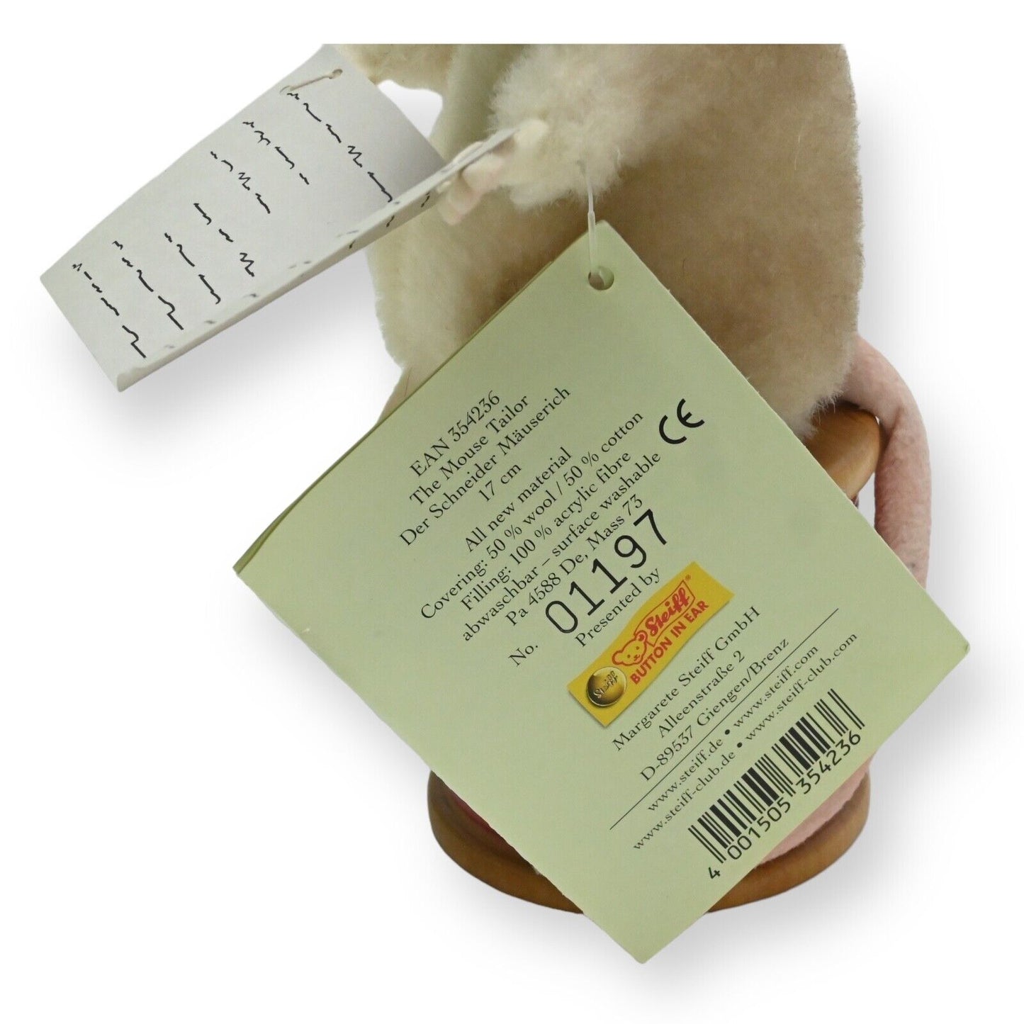 Steiff Beatrix Potter Collection The Mouse Tailor / LTD ED 354236