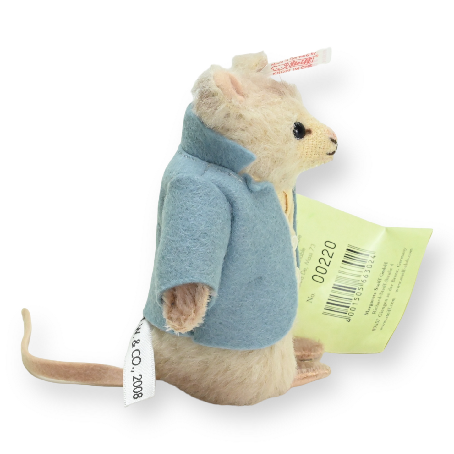 Steiff Beatrix Potter Johnny Town-Mouse - 663024 / Ltd Ed of 1500
