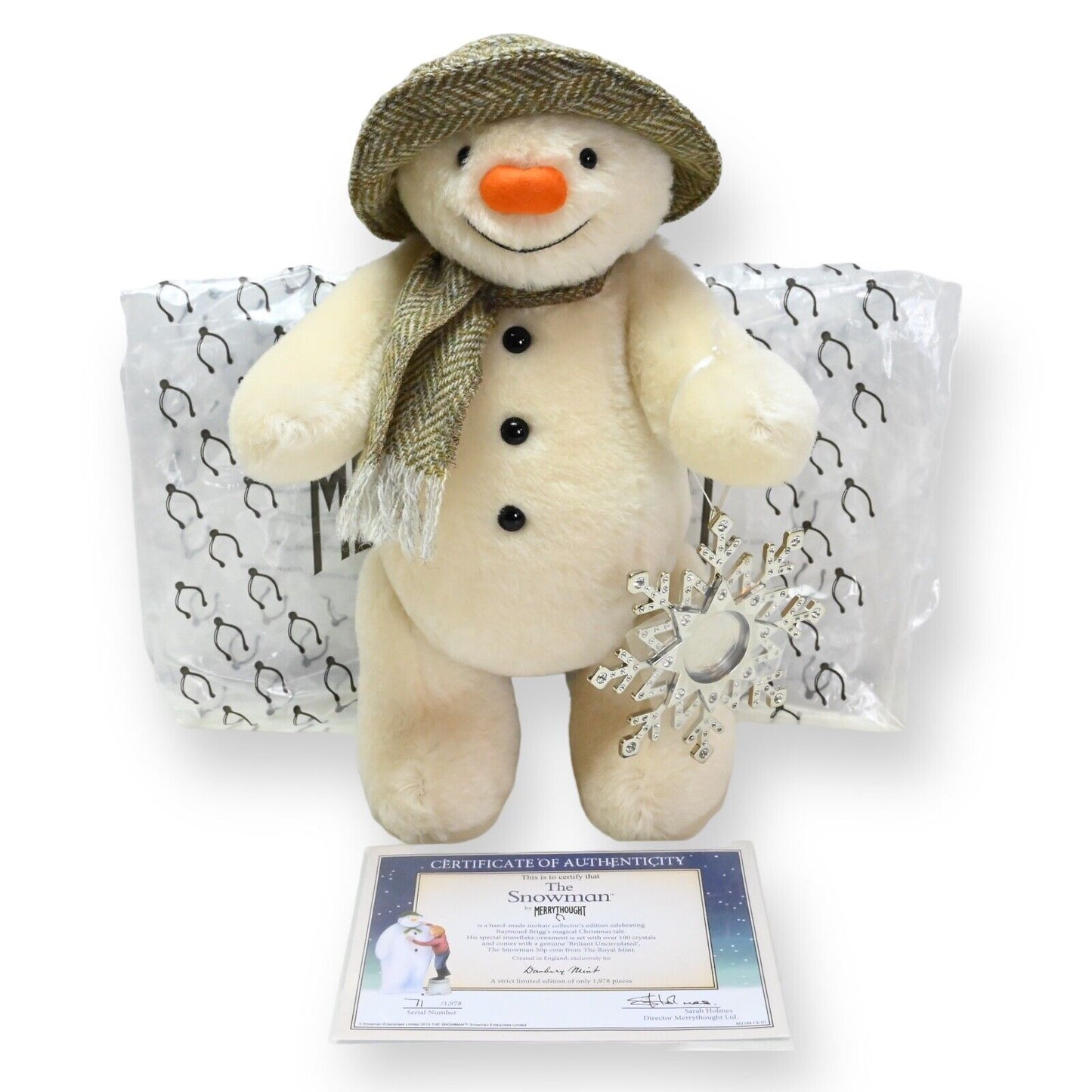 Merrythought The Snowman Limited Edition - Rare