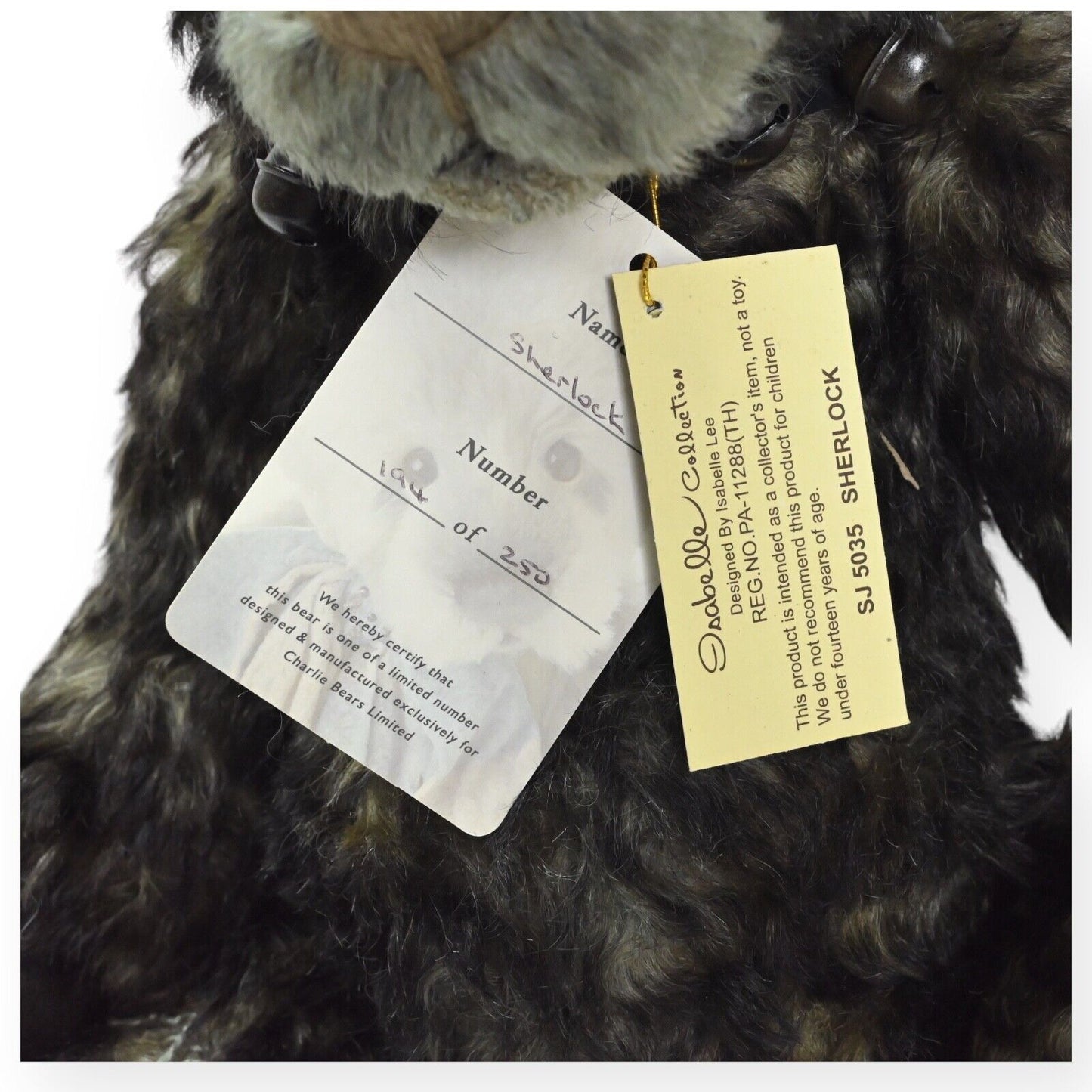 Charlie Bears Isabelle Collection Sherlock Teddybär - SJ5035 / LE 194 von 250