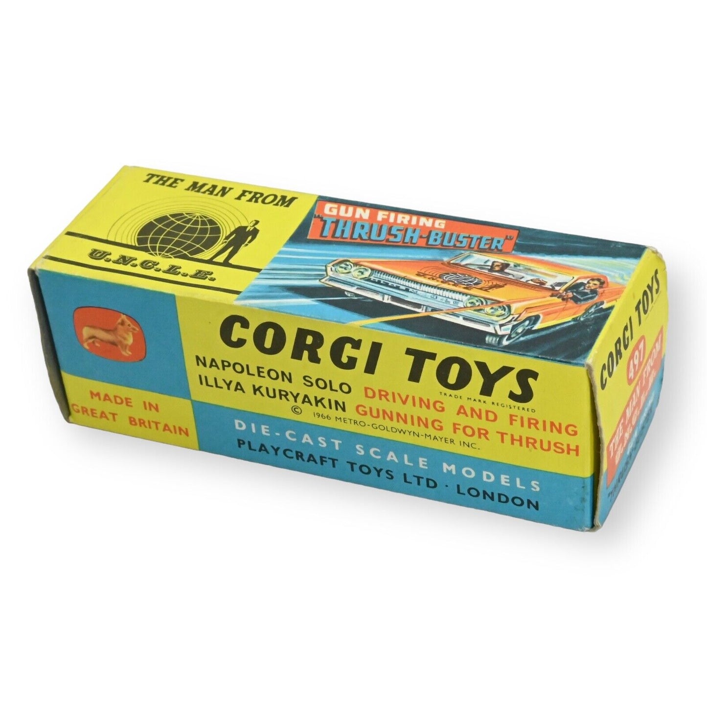 Corgi 497 "The Man from UNCLE" Oldsmobile Super 88 Thrushbuster + Ring
