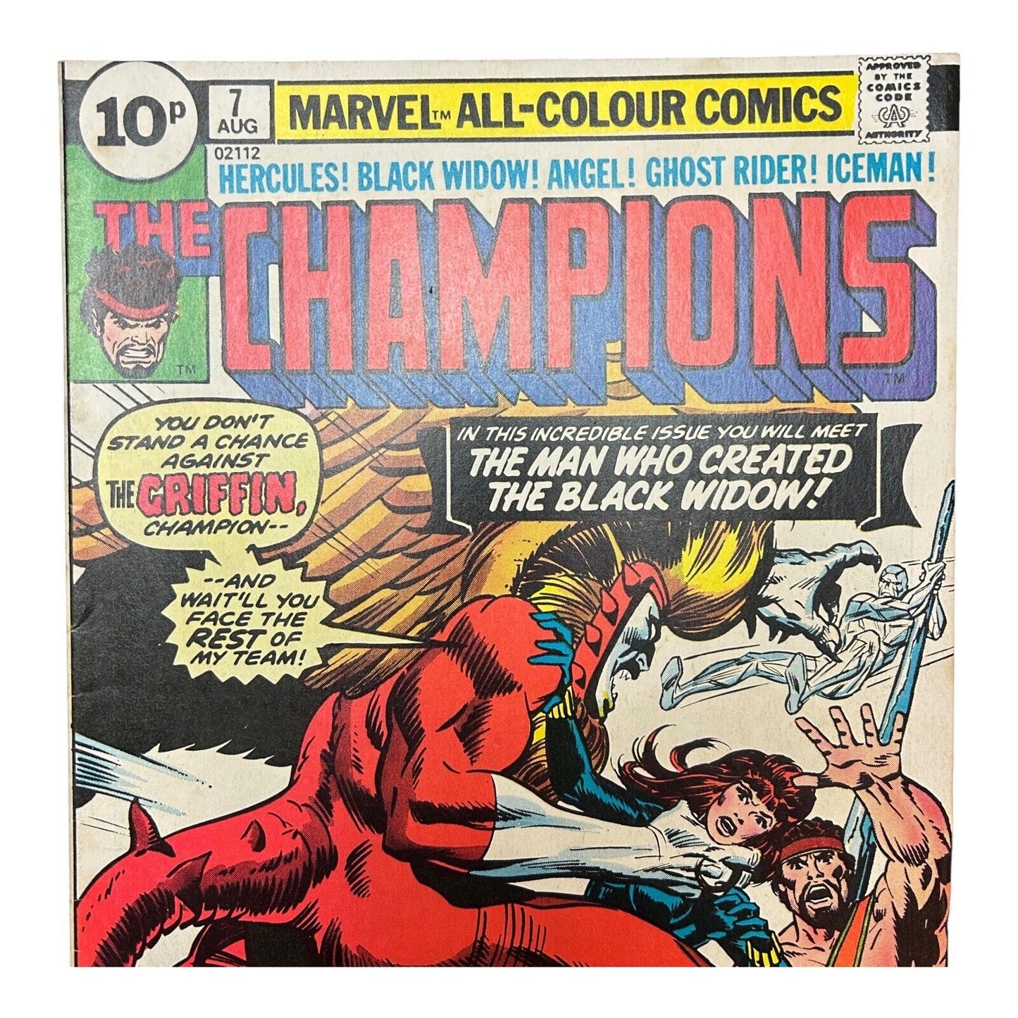 The Champions #7 Uk Price - Marvel 1976 (5-6.5 Grade)