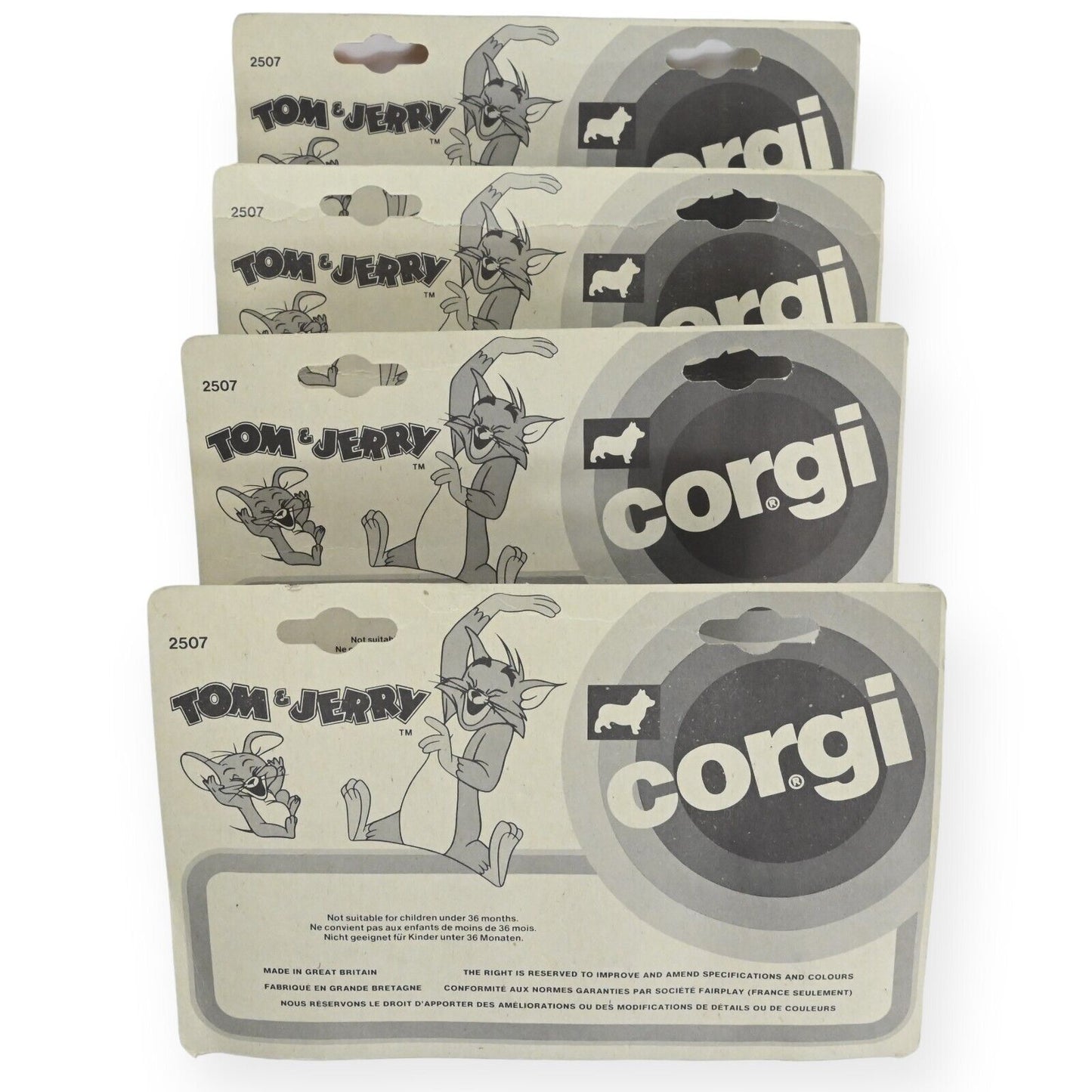 Corgi Twin Pack 2507 Tom & Jerry - 2nd issue card