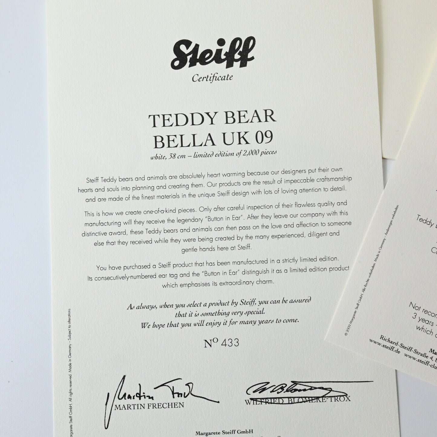 Steiff Bella - 663376 Exclusive To The Uk And Ireland