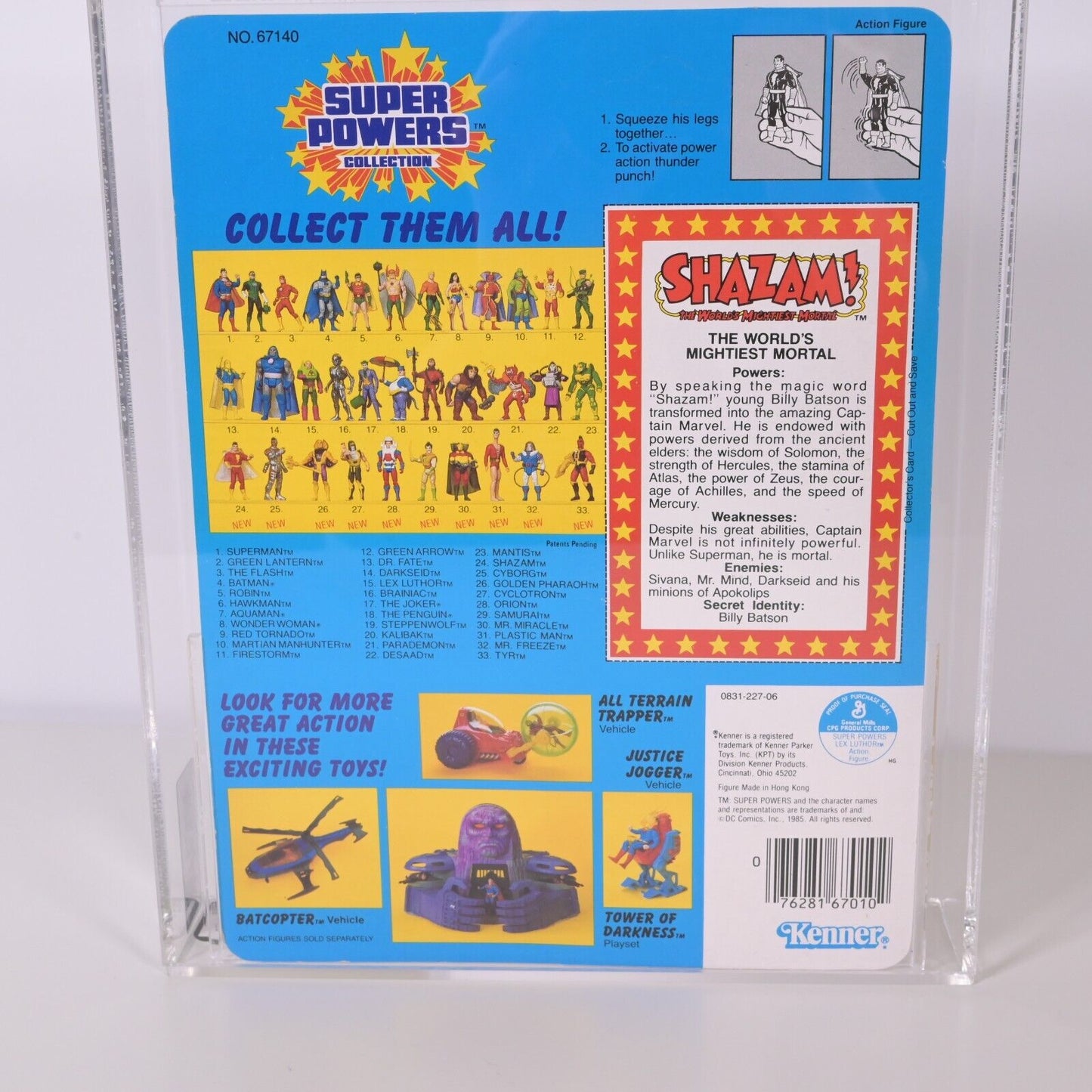 Kenner Super Powers Shazam AFA 85 Archival - 1986