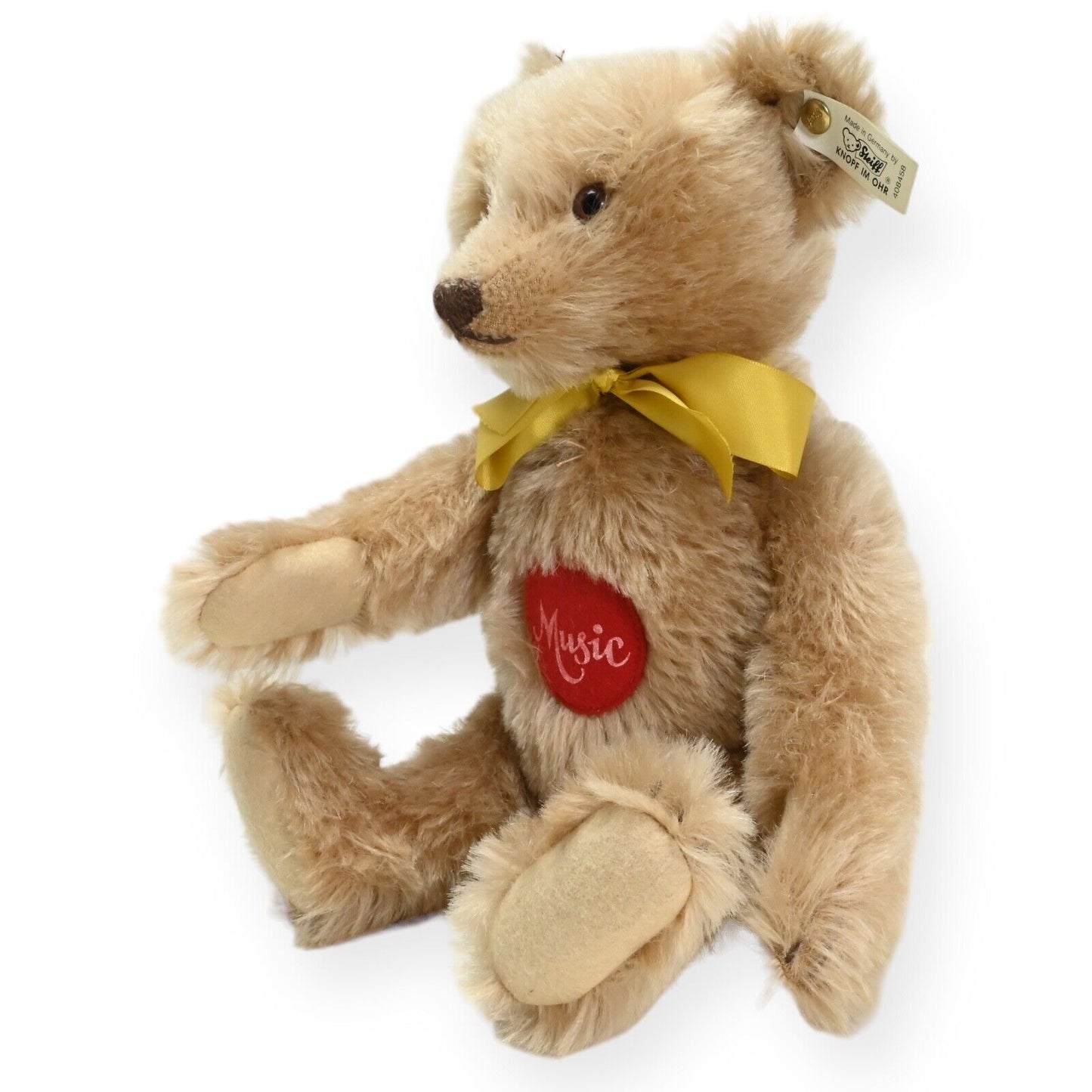 Steiff Music Teddy Replica 1951 Ltd Ed White Tag - 408458