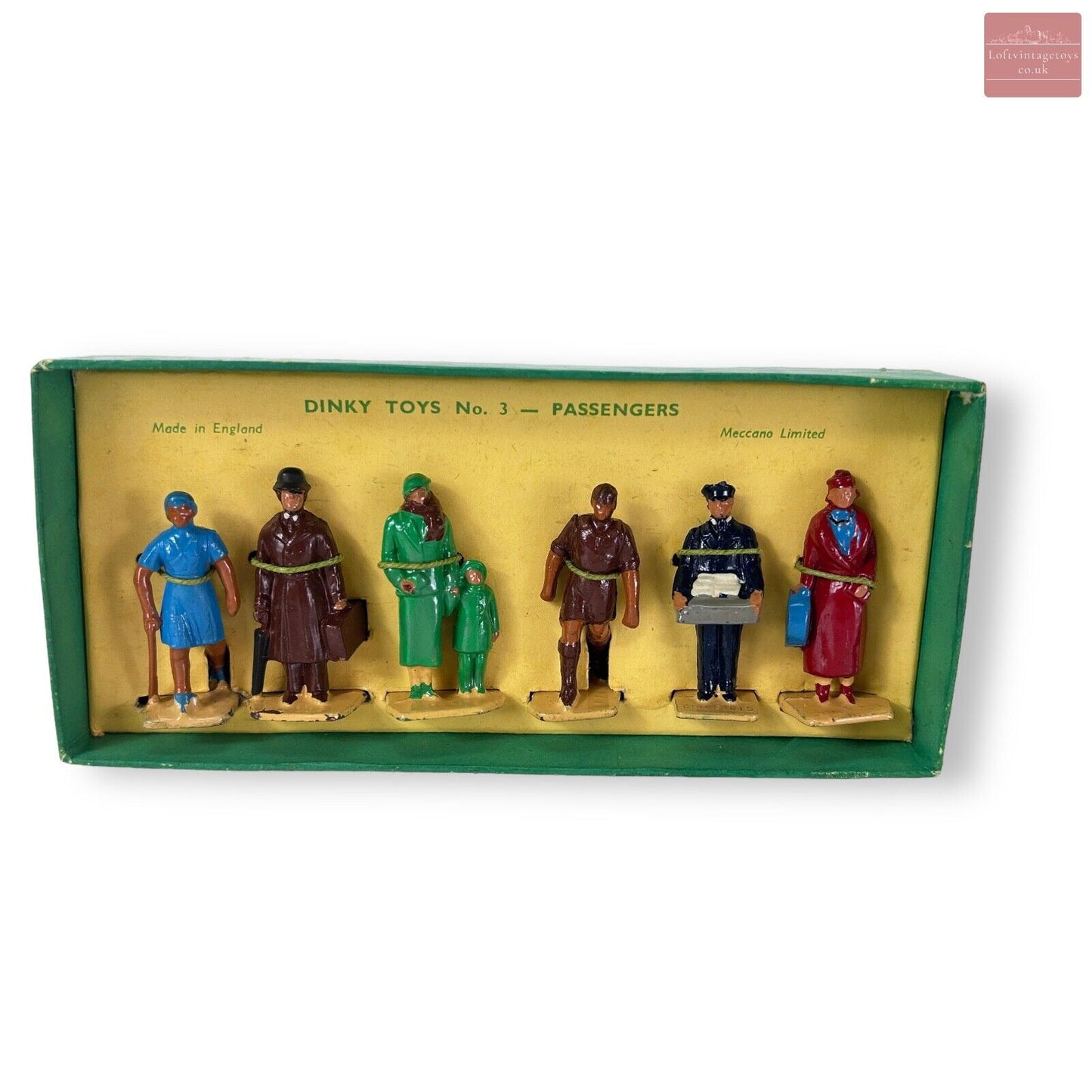 Dinky Toys No. 3 set Passengers (O Gauge) with Original Box
