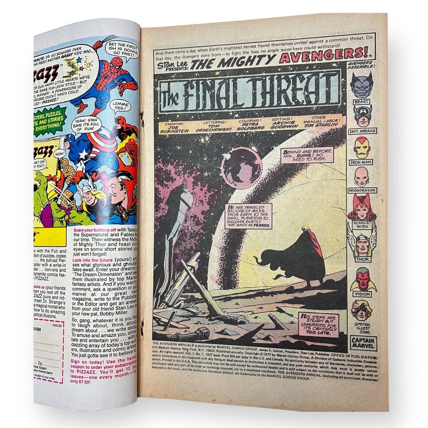 Avengers Annual #7 Marvel 1977 – 60 Cents / 🔑 Comic (Note 7,0–8,0)