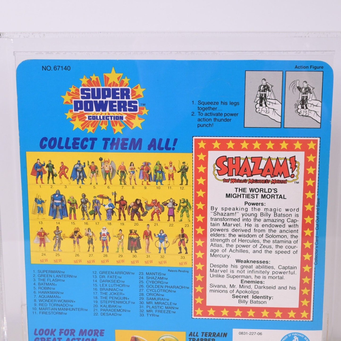 Kenner Super Powers Shazam AFA 85 Archival - 1986