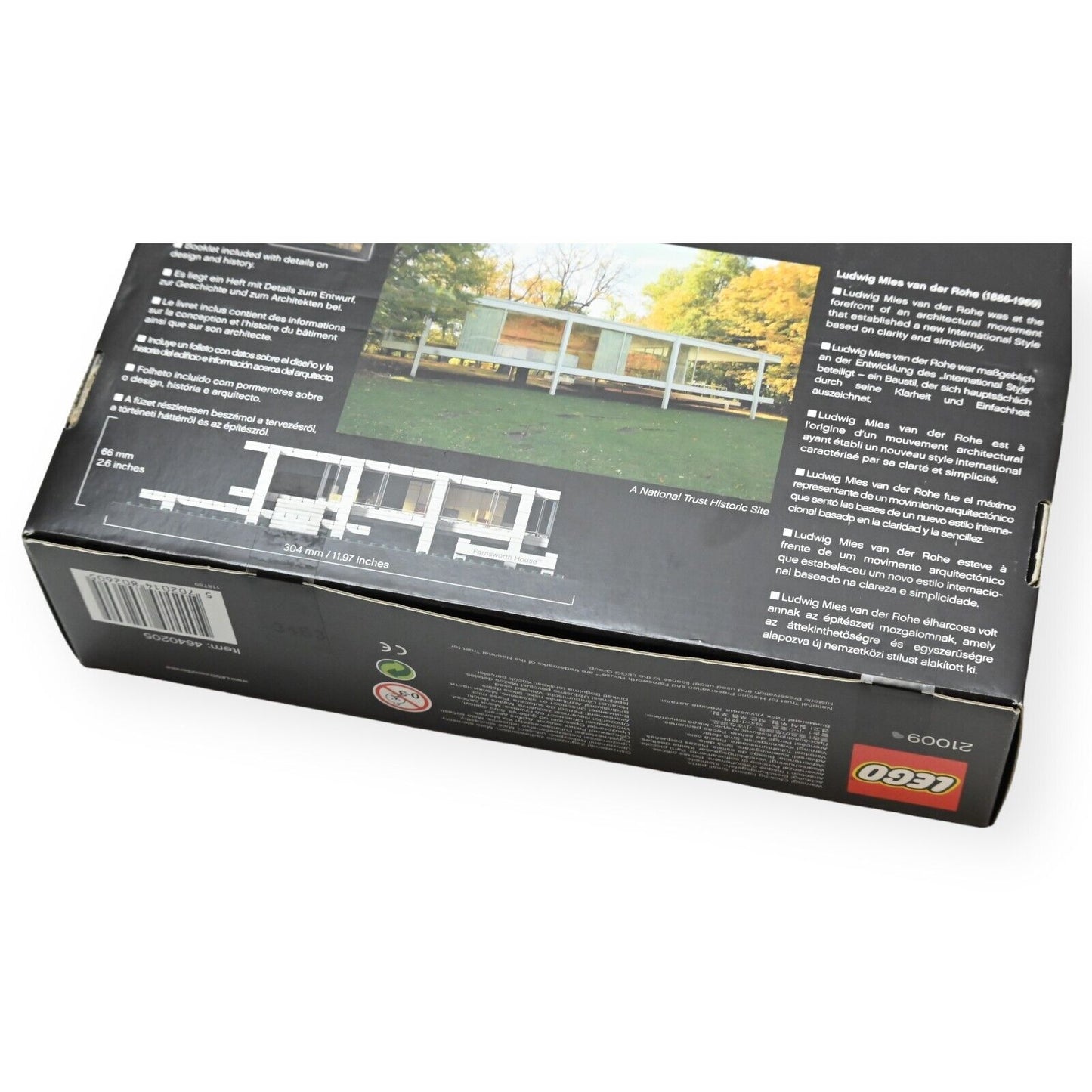 Lego Architecture 21009 Farnsworth House - Plano Illinois USA / New & Sealed