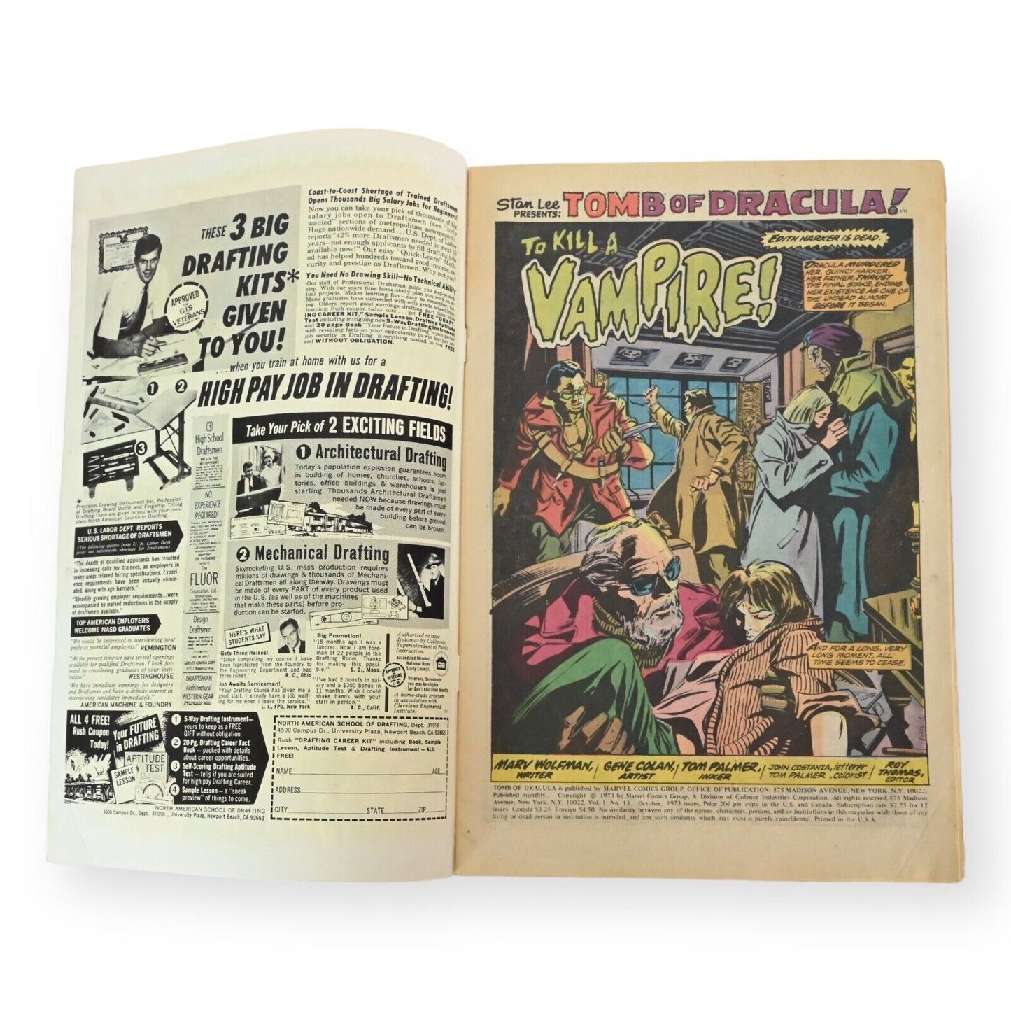 The Tomb Of Dracula #13 - 1973 KEY issue