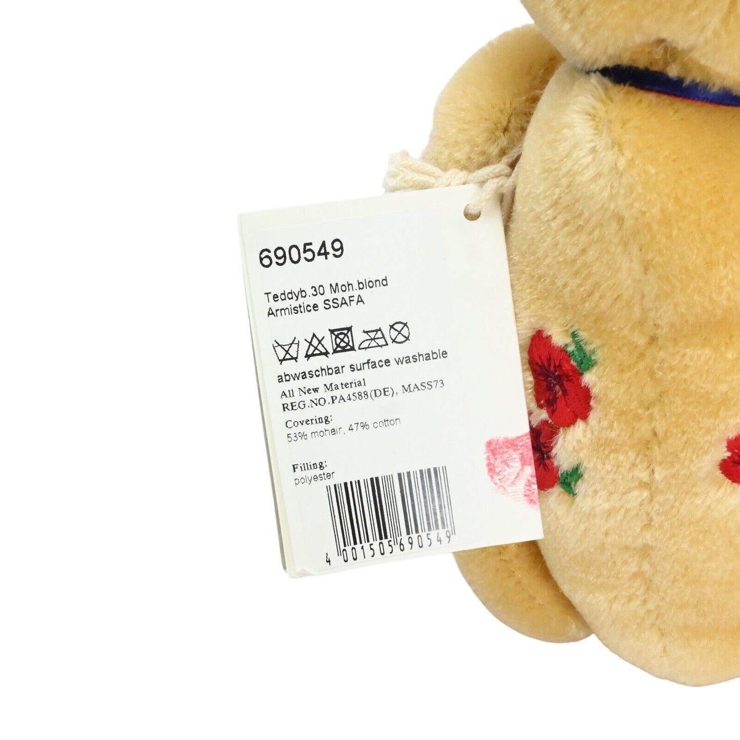 Steiff The Armistice SSAFA Limited Edition Teddy Bear - 690549