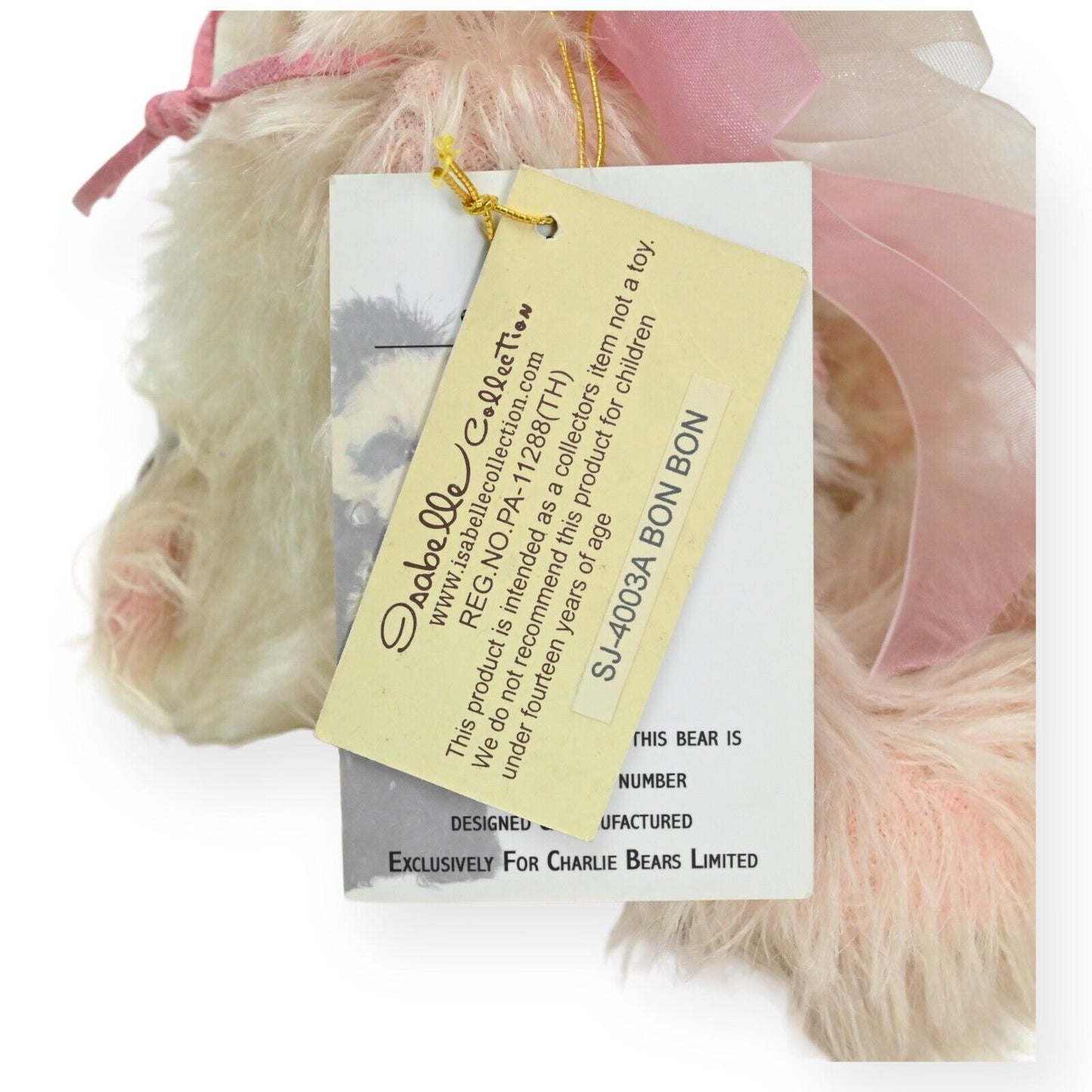 Charlie Bears Isabelle Collection Bon Bon Teddy Bear - SJ-4003A / LE 63 of 150