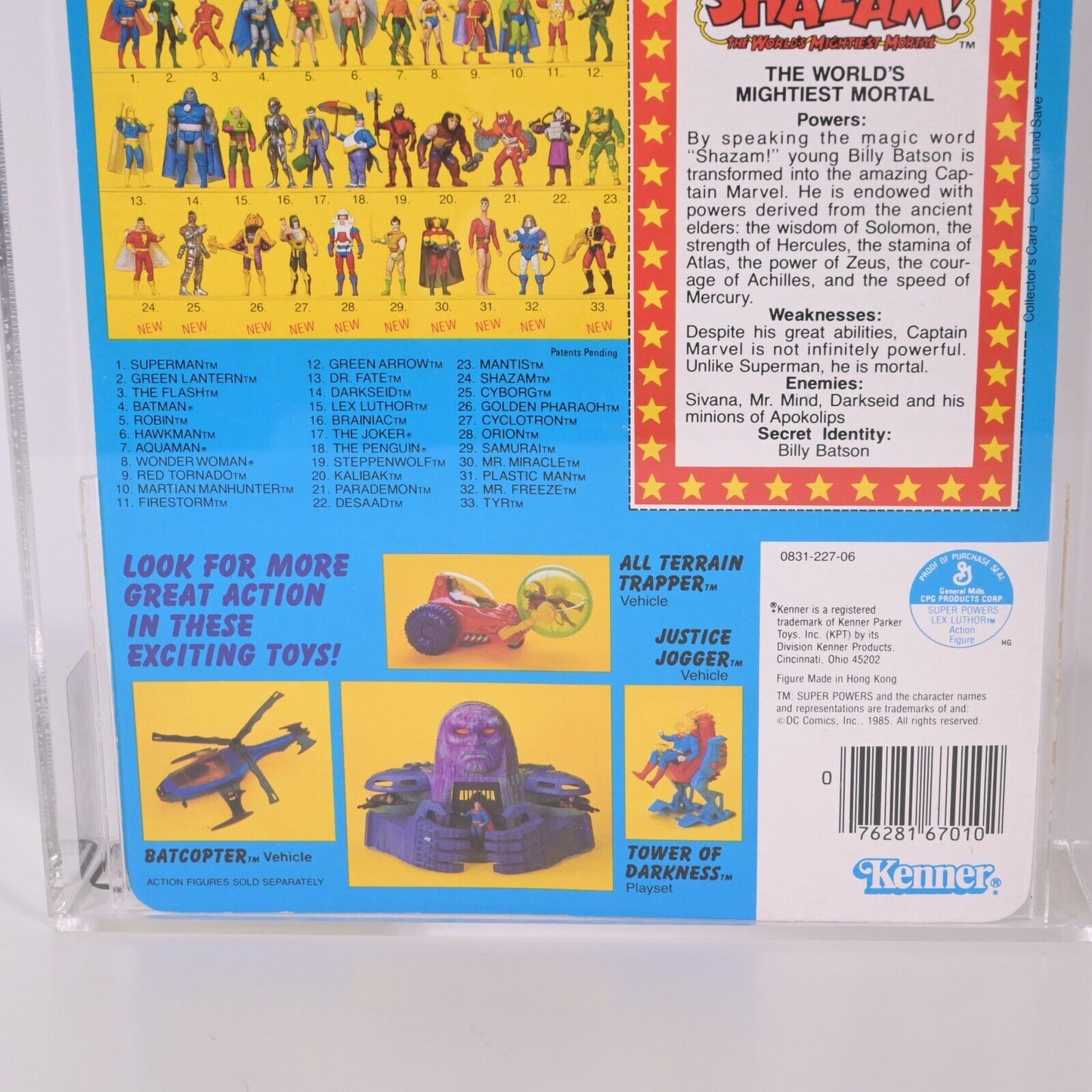 Kenner Super Powers Shazam AFA 85 Archival - 1986
