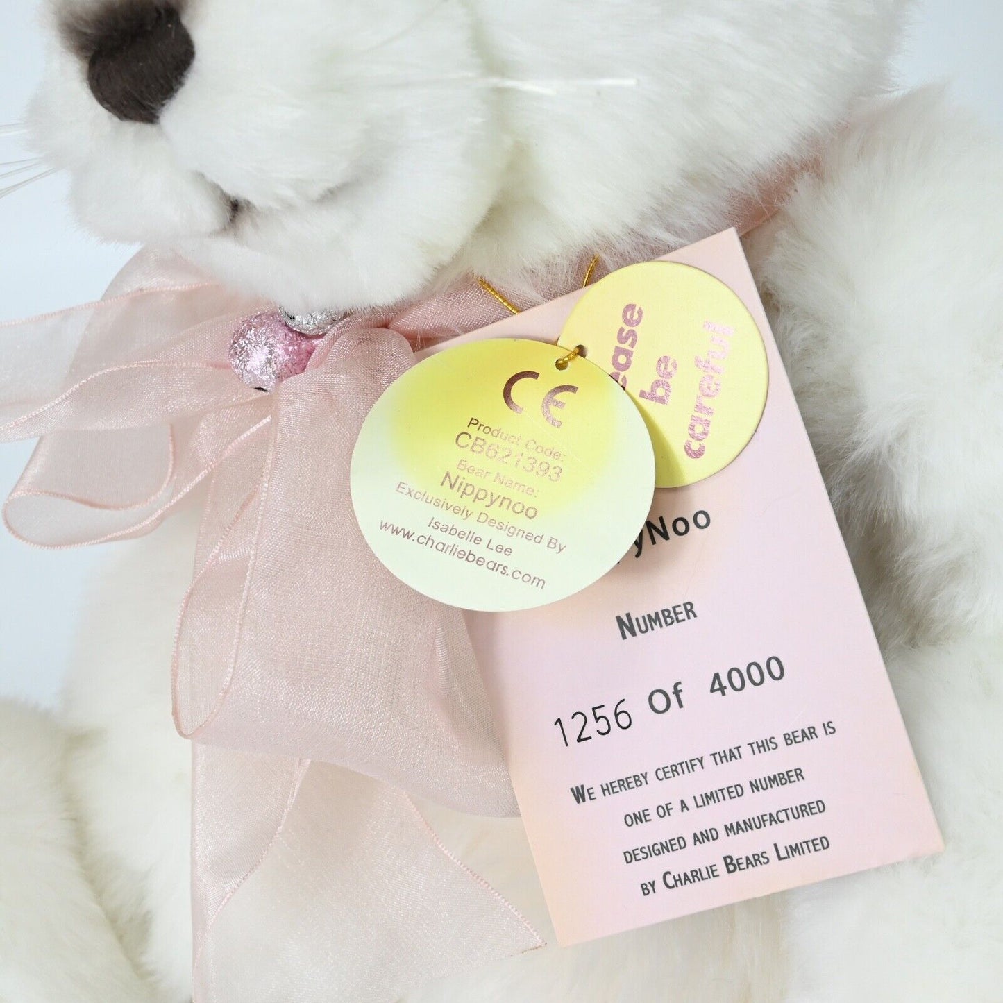 Charlie Bears Limited Edition Nippy Noo Arctic Hare -Cb621393