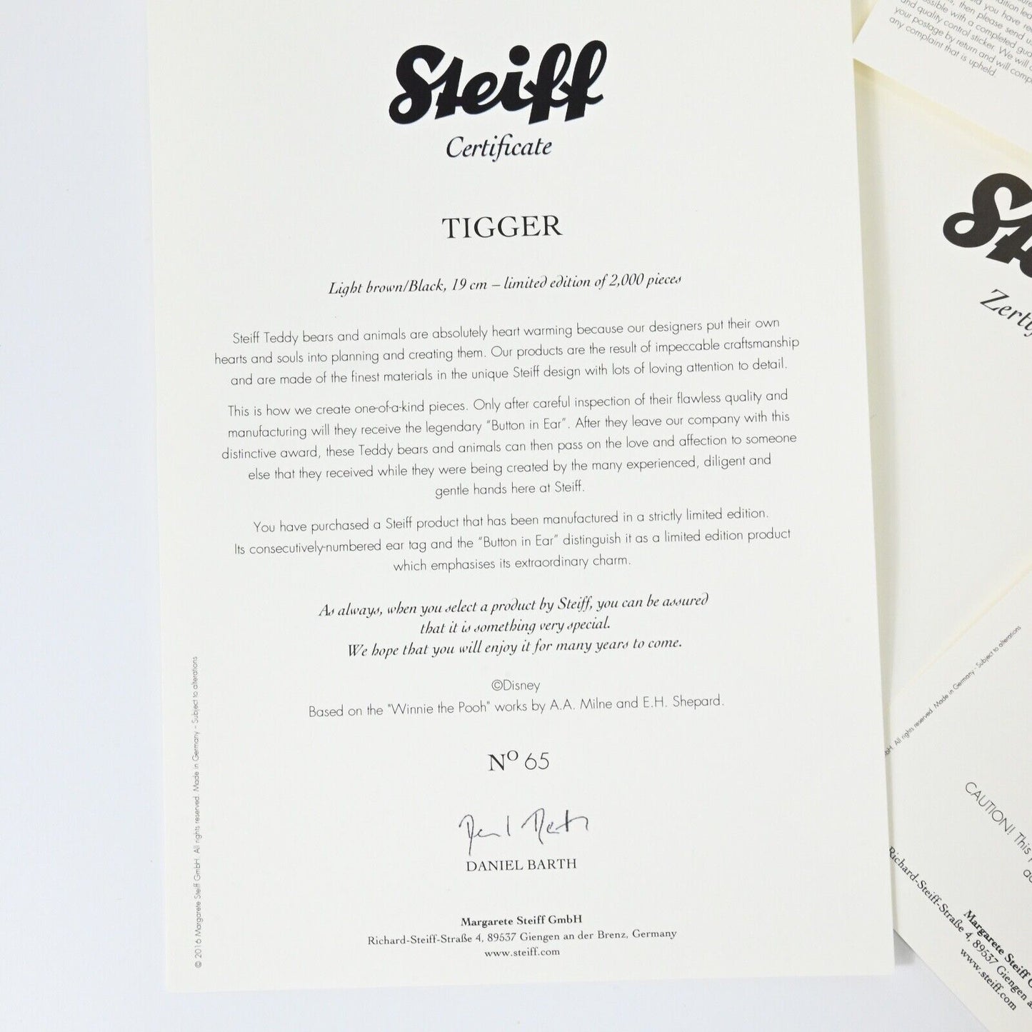 Steiff Winnie Puuh Tigger – 354977 mit Box