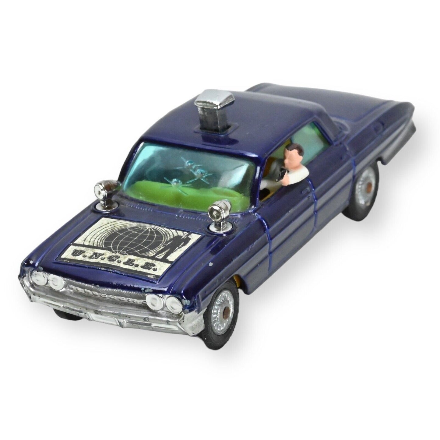 Corgi 497 "The Man from UNCLE" Oldsmobile Super 88 Thrushbuster + Ring