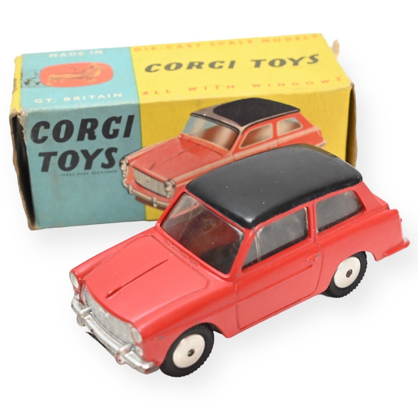 Corgi Toys 216 Austin A40 - RARE Red Body WITHOUT MOTOR
