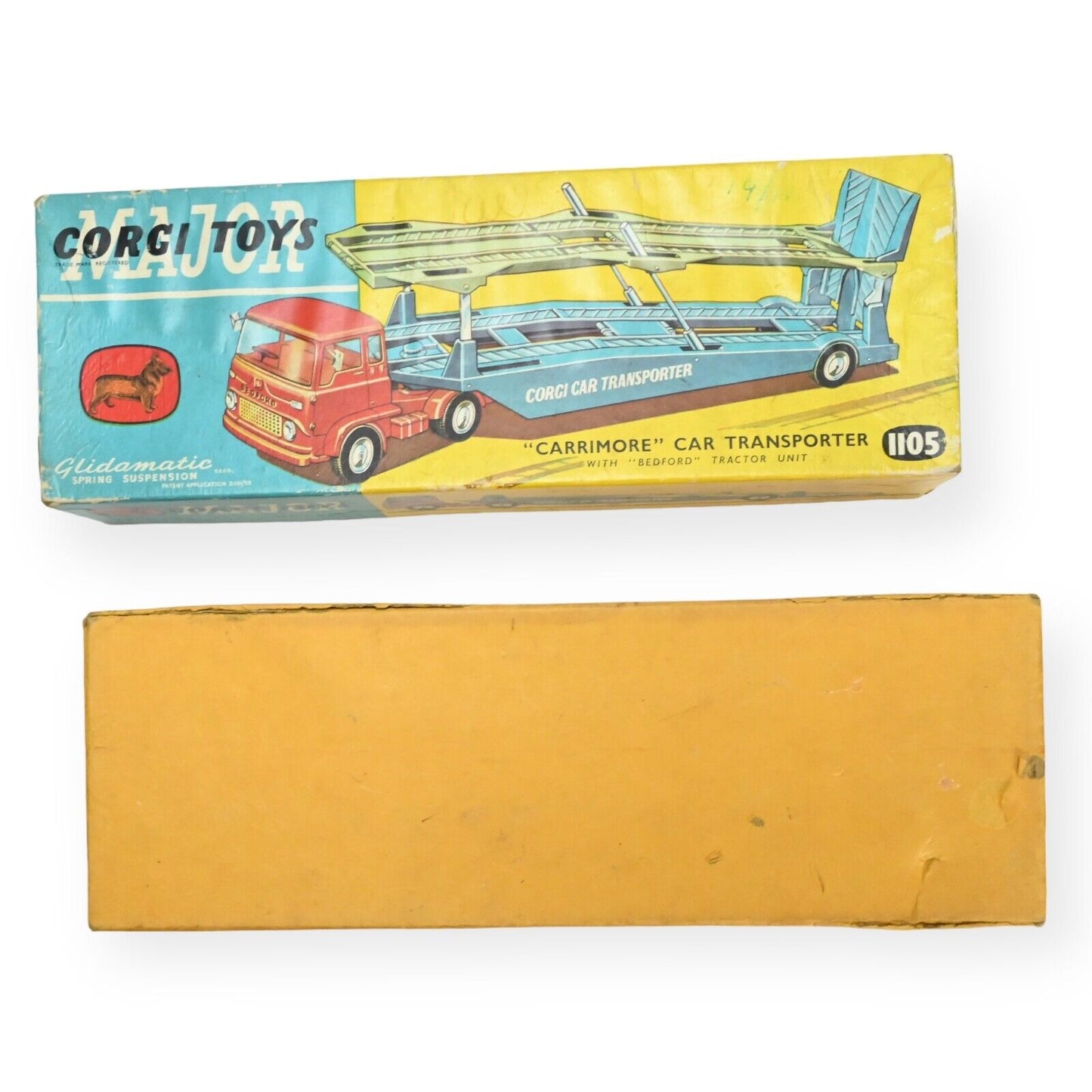 Corgi 1105 Bedford Tk Carrimore Car Transporter - Red Cab