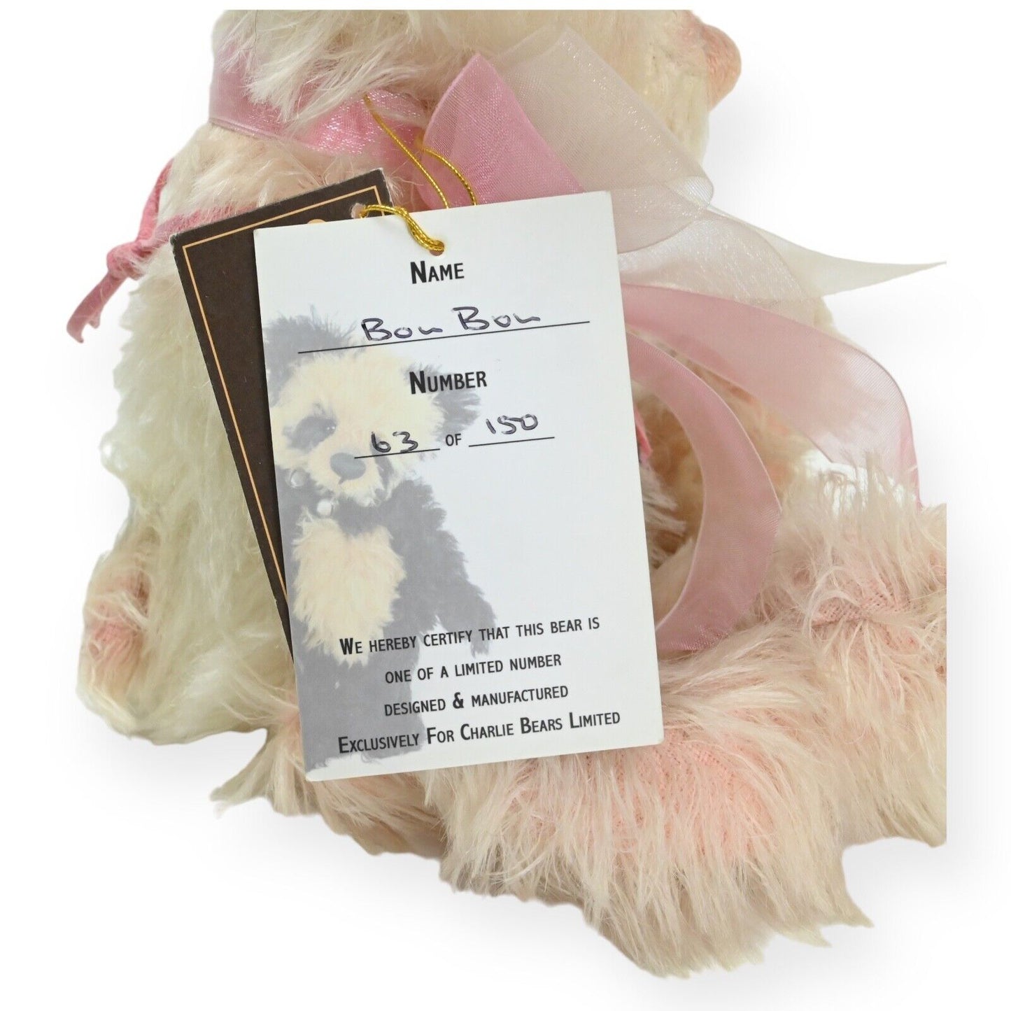 Charlie Bears Isabelle Collection Bon Bon Teddy Bear - SJ-4003A / LE 63 of 150