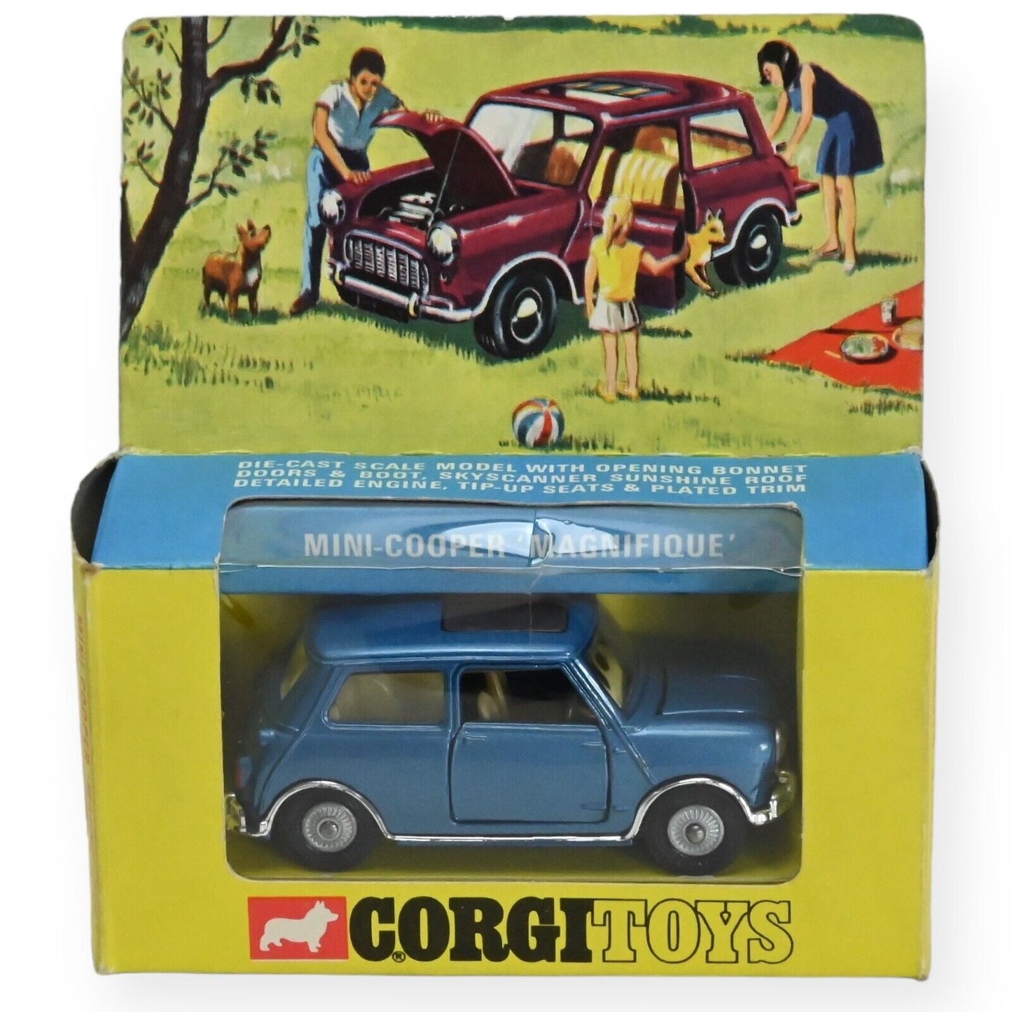 Corgi 334 Mini Cooper Magnifique - Metallic Blue