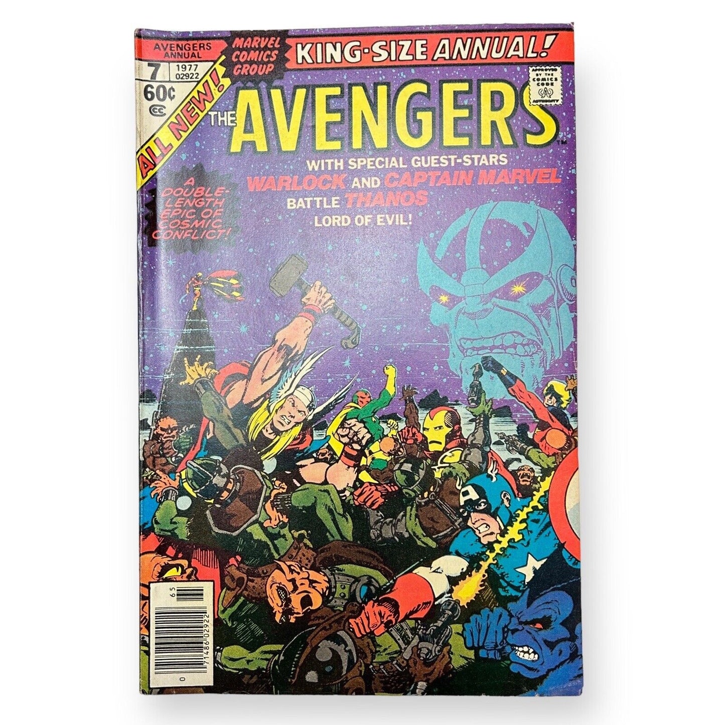Avengers Annual #7 Marvel 1977 – 60 Cents / 🔑 Comic (Note 7,0–8,0)