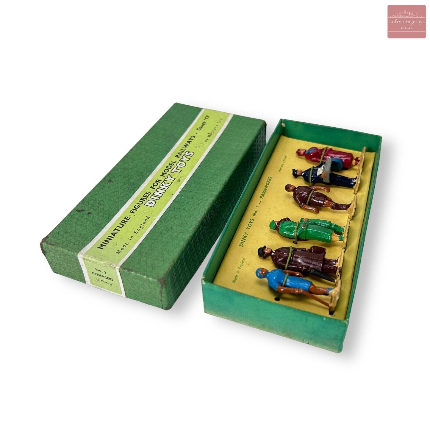 Dinky Toys No. 3 set Passengers (O Gauge) with Original Box