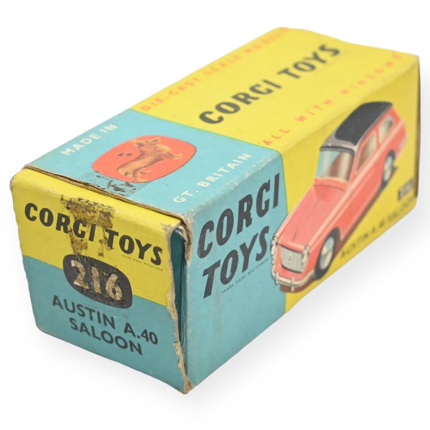 Corgi Toys 216 Austin A40 - RARE Red Body WITHOUT MOTOR