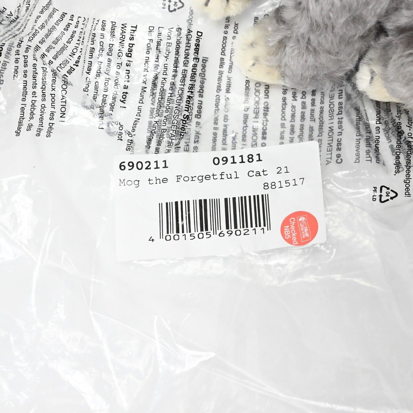Steiff Mog The Forgetful Cat - Limited Edition