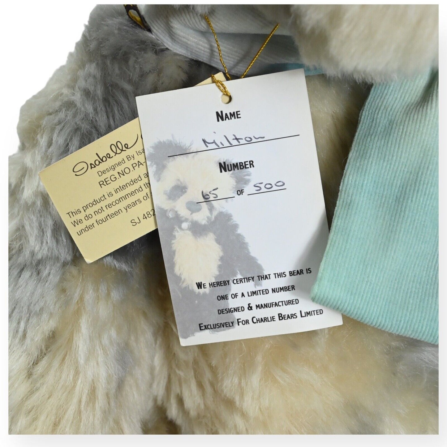 Charlie Bears Isabelle Collection Milton Teddy Bear - SJ 4823 / LE 65 of 500