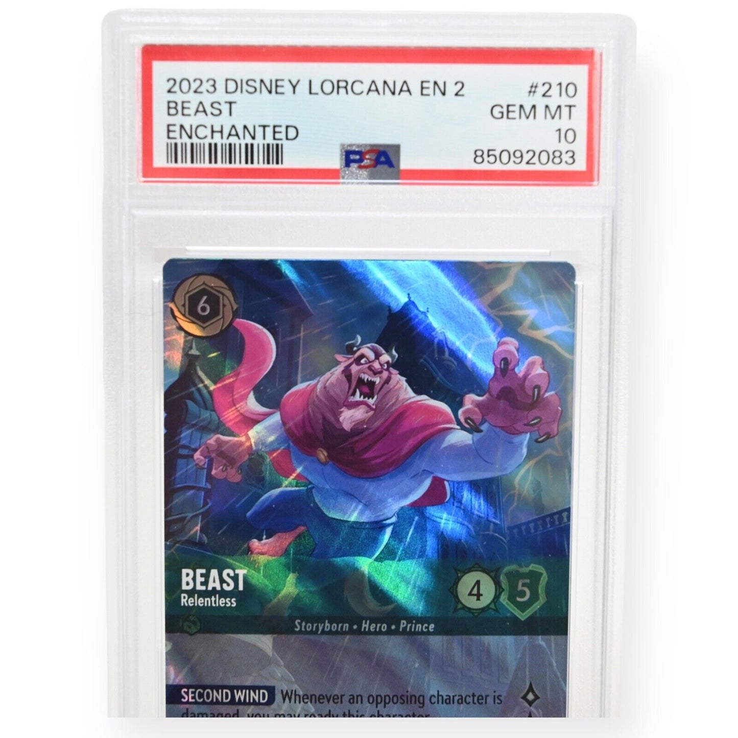Lorcana Beast Relentless Enchanted #210/204 - PSA 10